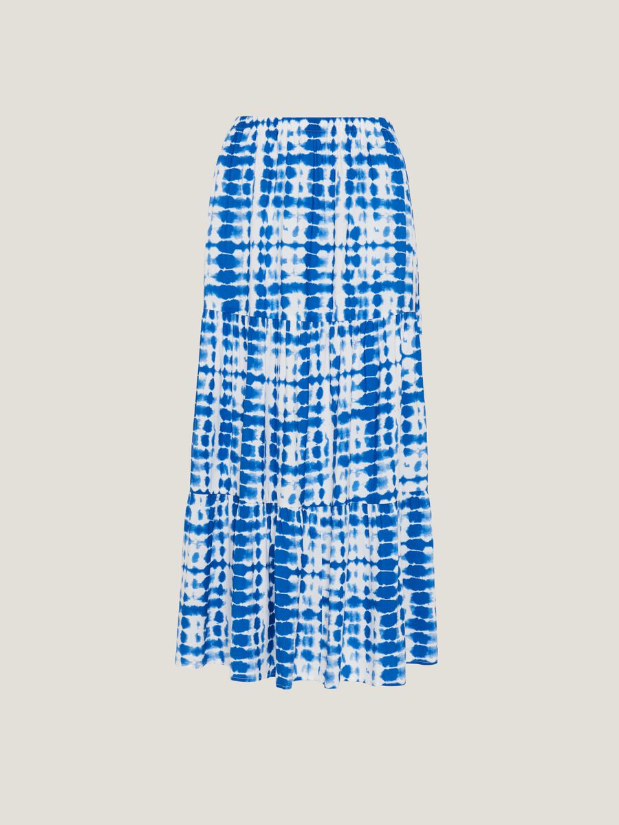 Tiered midi skirt with pattern_5