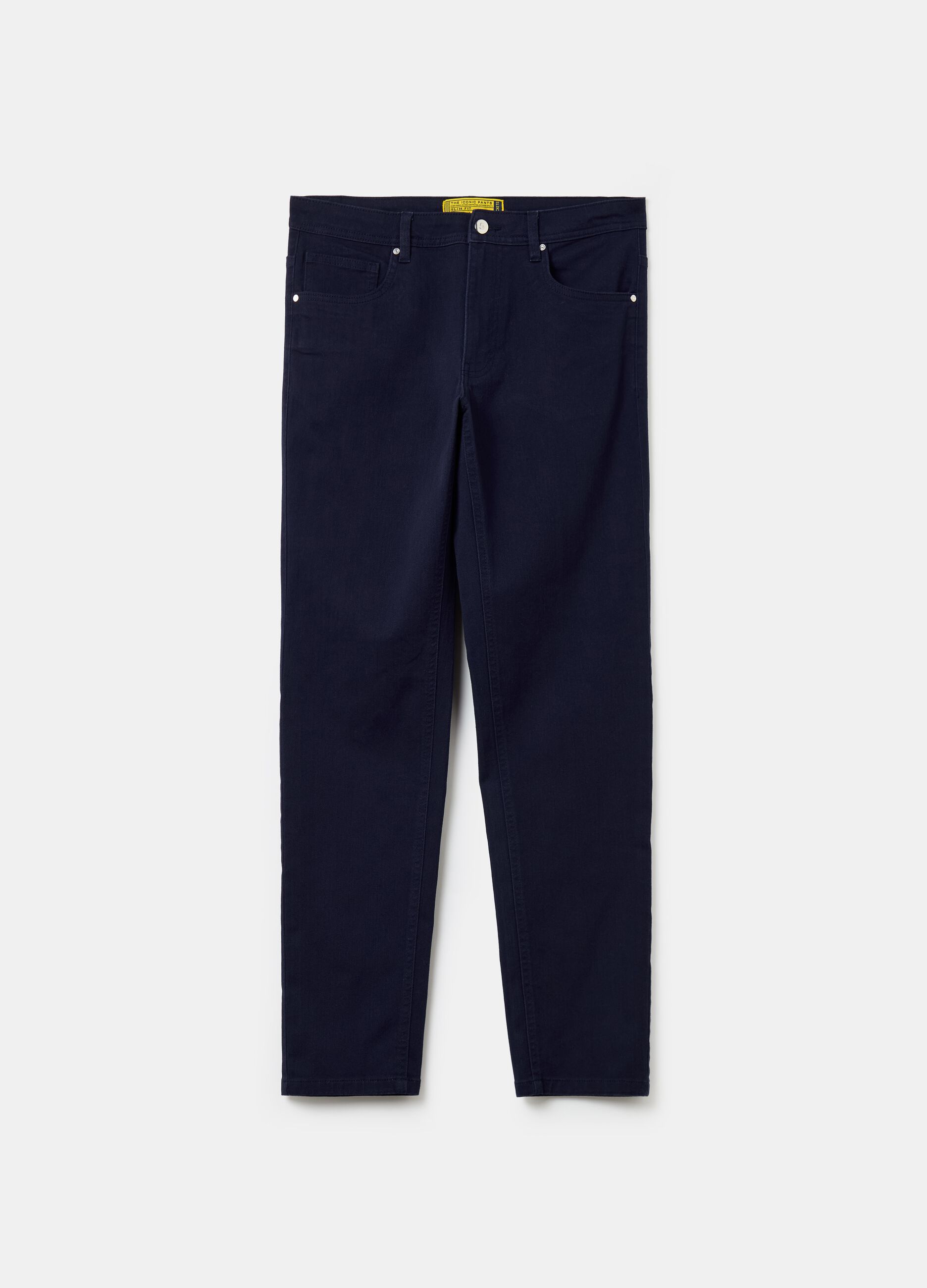 Stretch twill trousers with five pockets