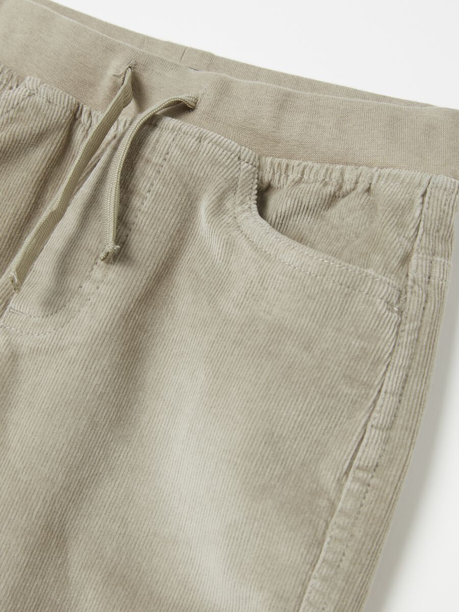 Corduroy joggers with drawstring_2