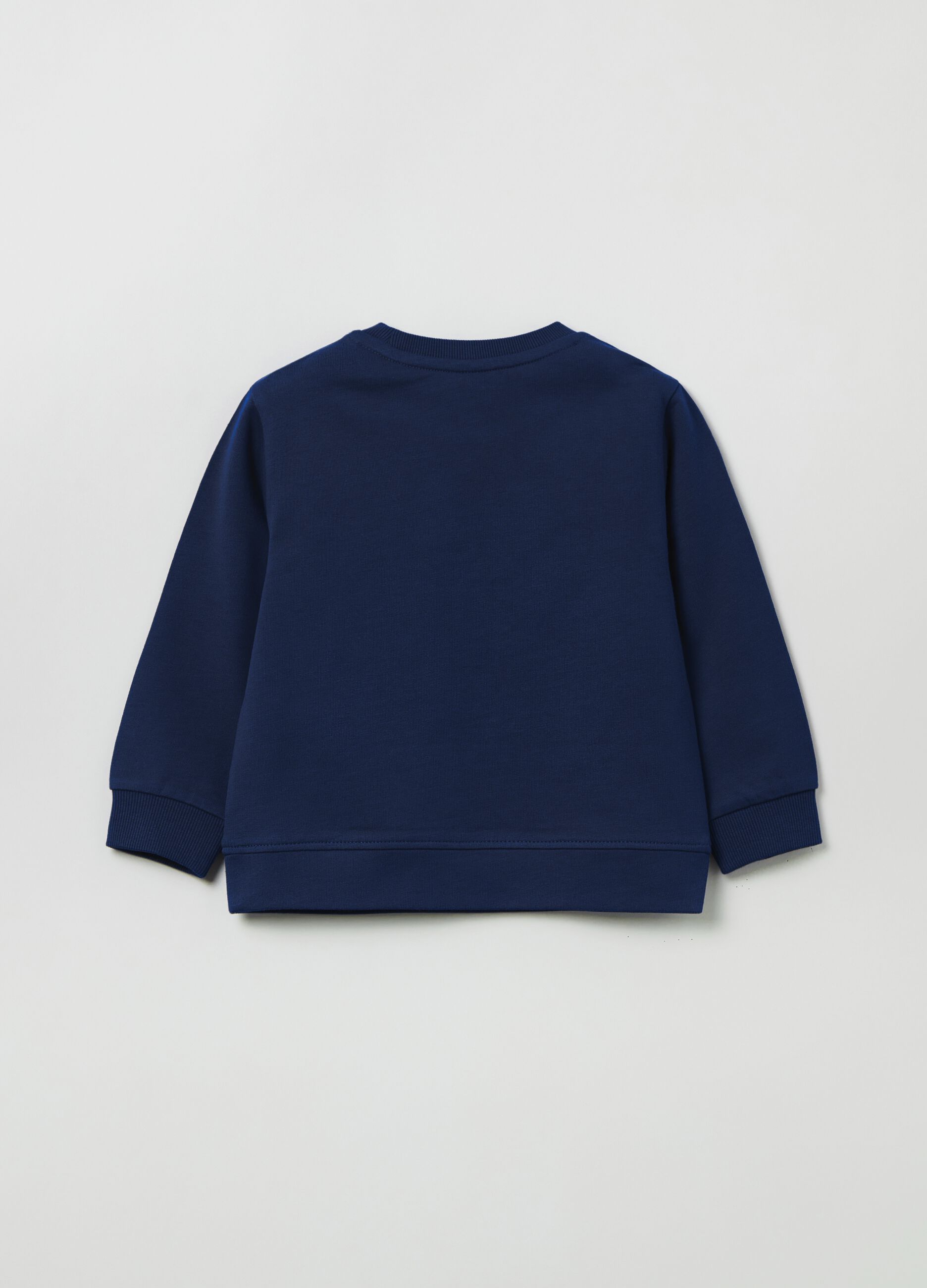 Sweatshirt with round neck in French terry