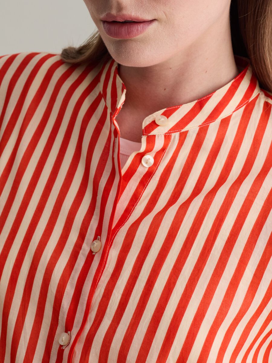 Striped shirt with Mandarin collar_3