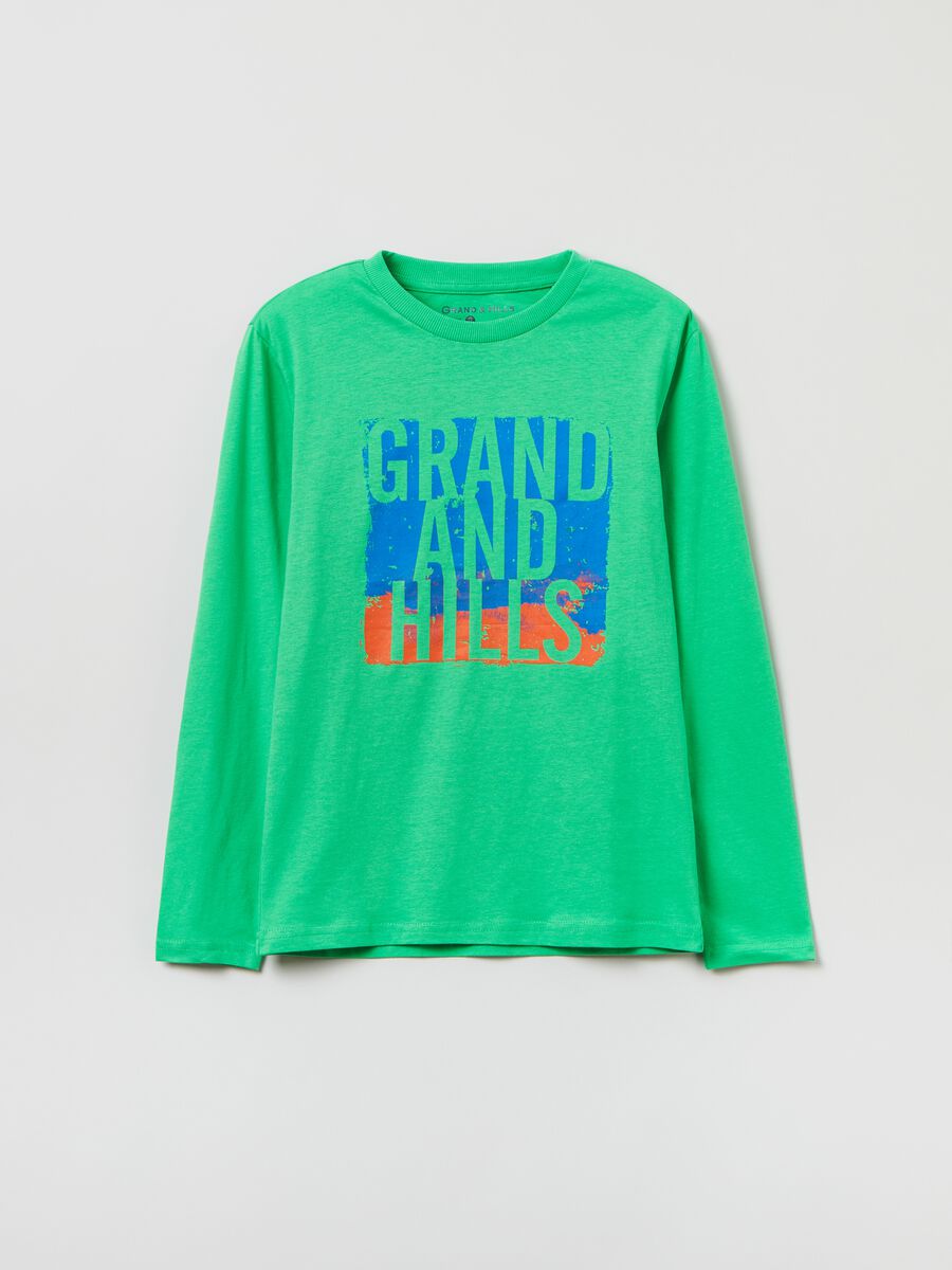 Long-sleeved T-shirt with Grand&Hills print_0