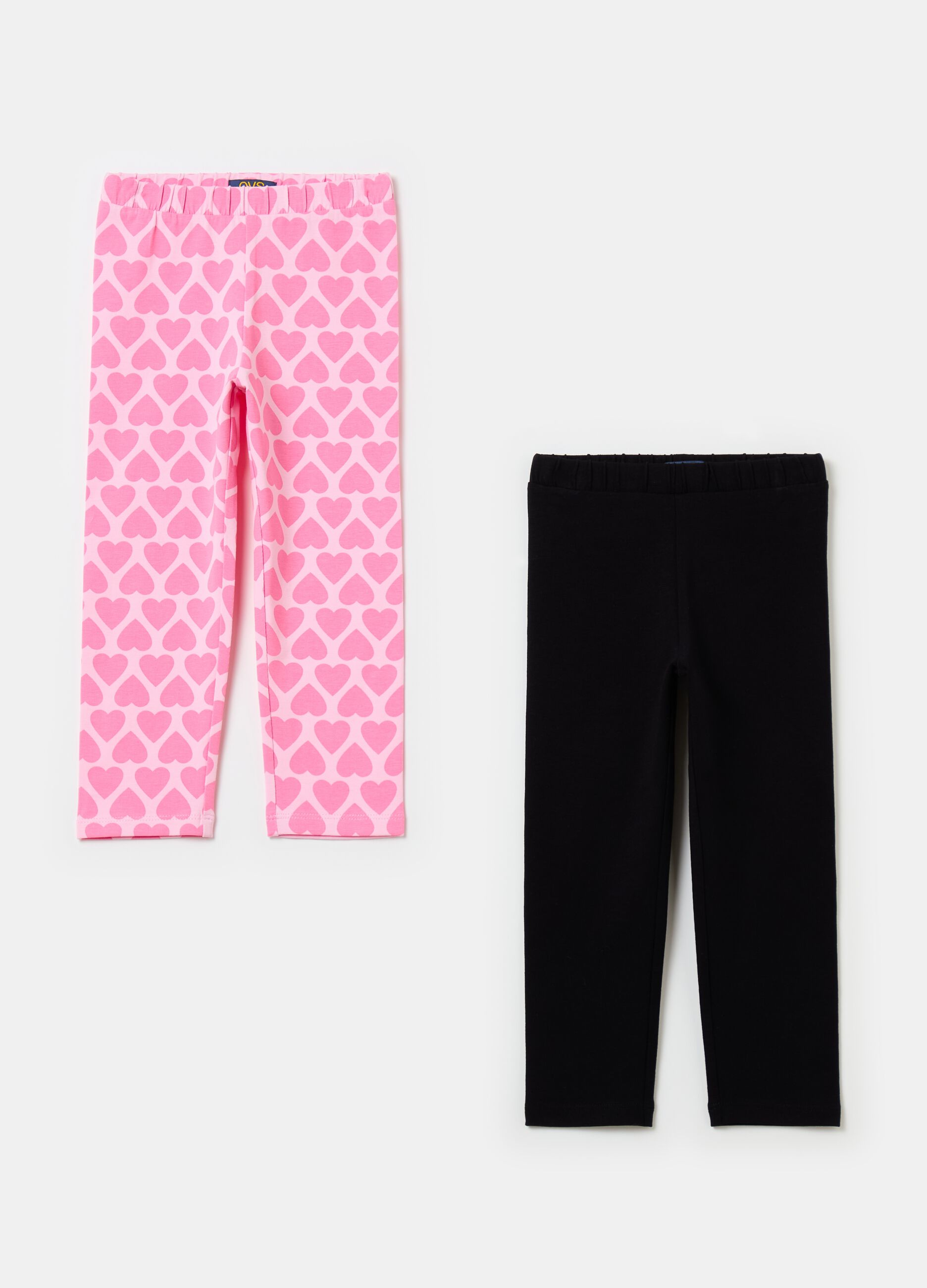 Two-pack leggings in stretch cotton