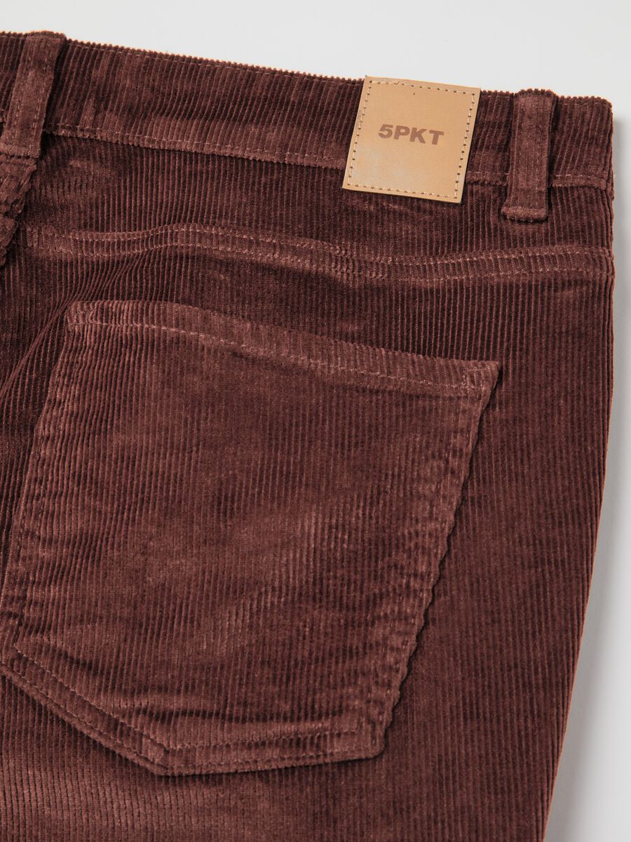 Trousers with five pockets in corduroy_5