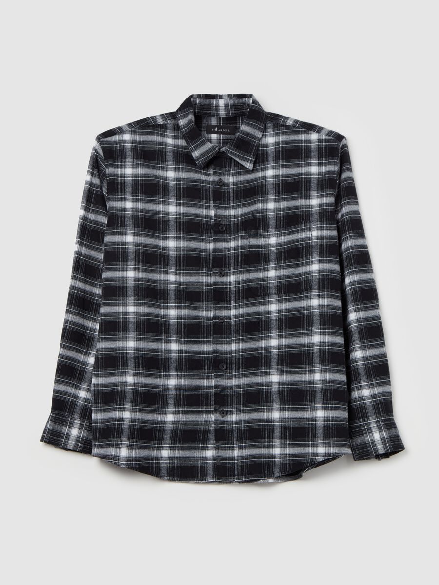 Flannel shirt with check pattern_4