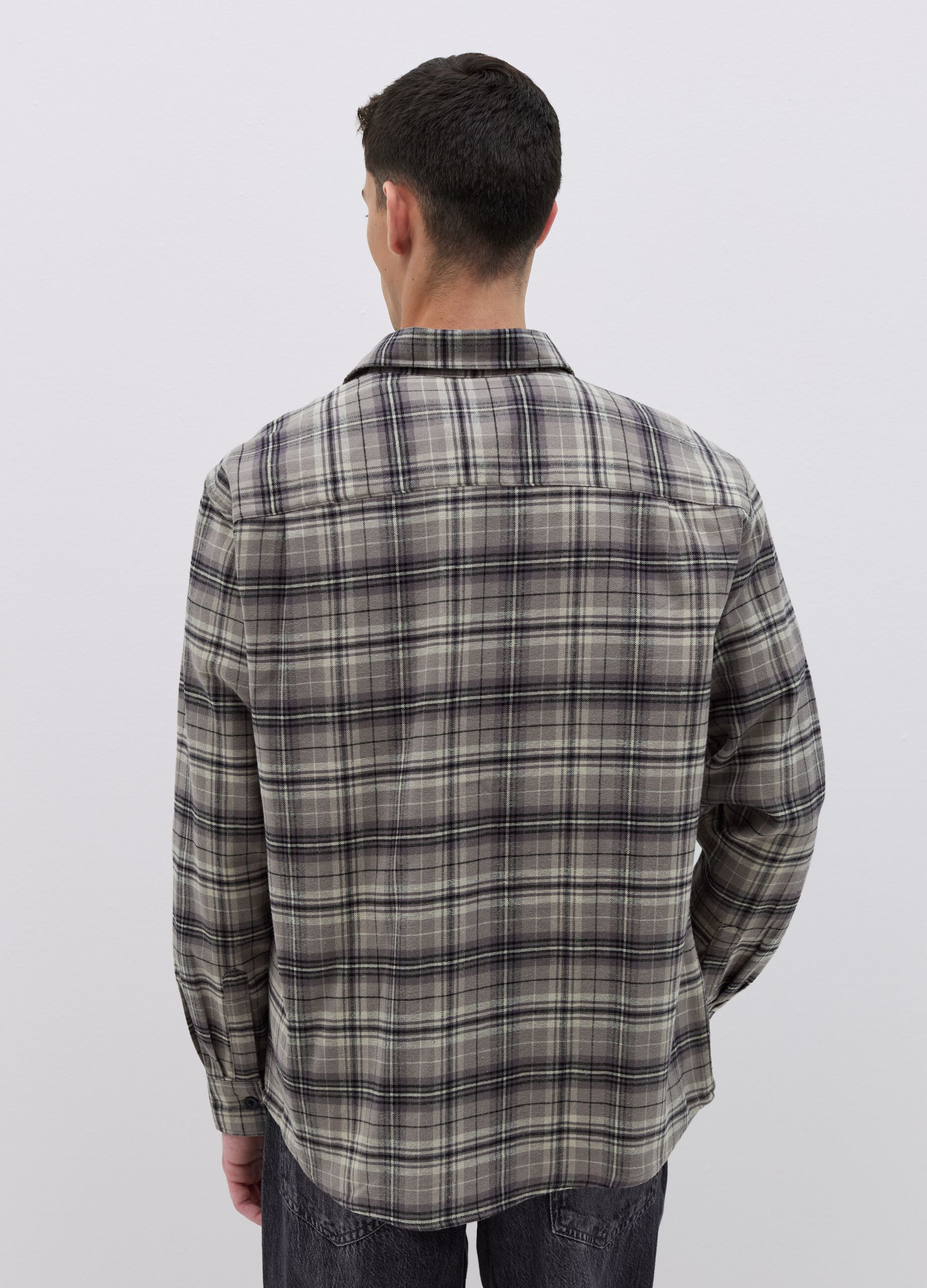 Chequered flannel shirt with pocket