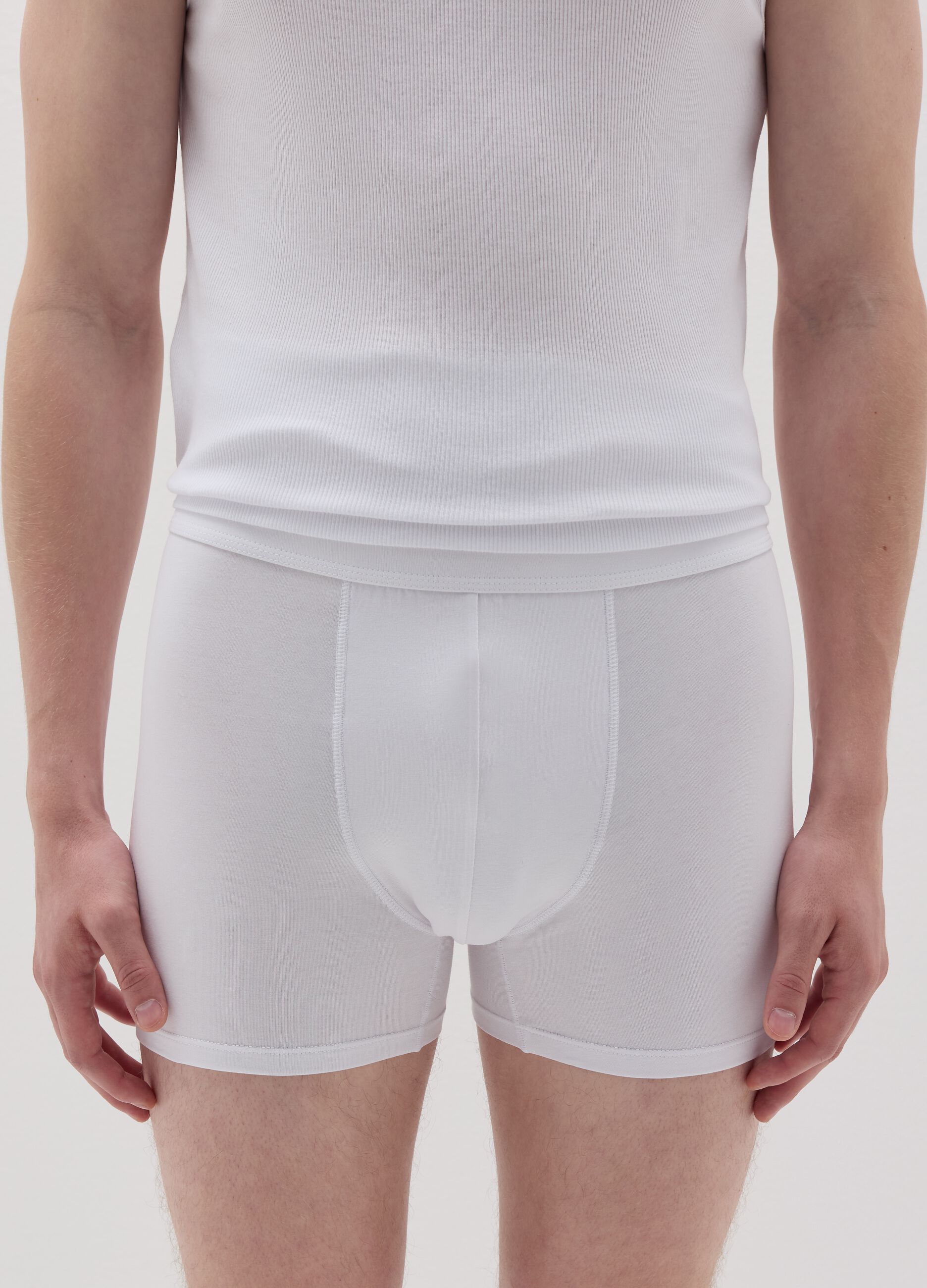 Two-pack midi boxer shorts in stretch Supima cotton