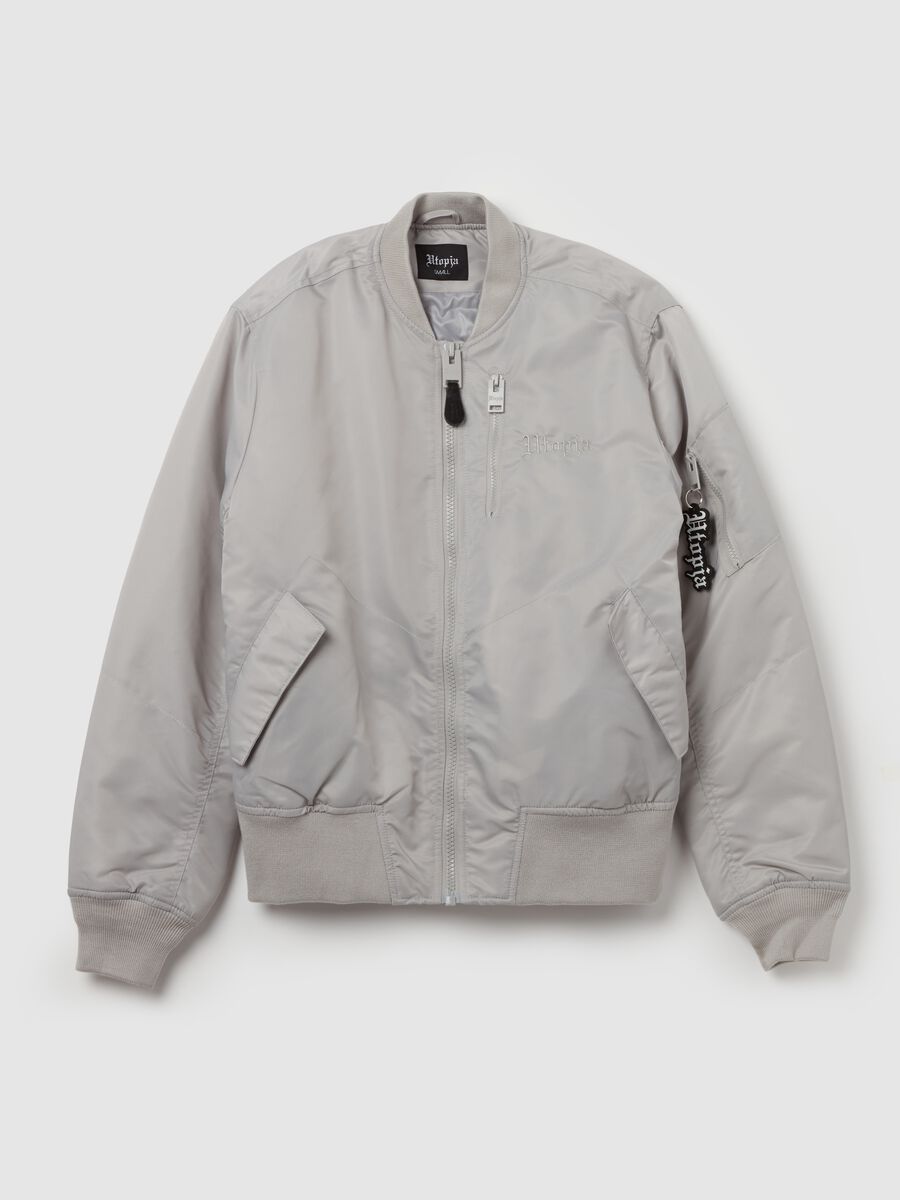 Perfect Bomber Jacket Light Grey_5