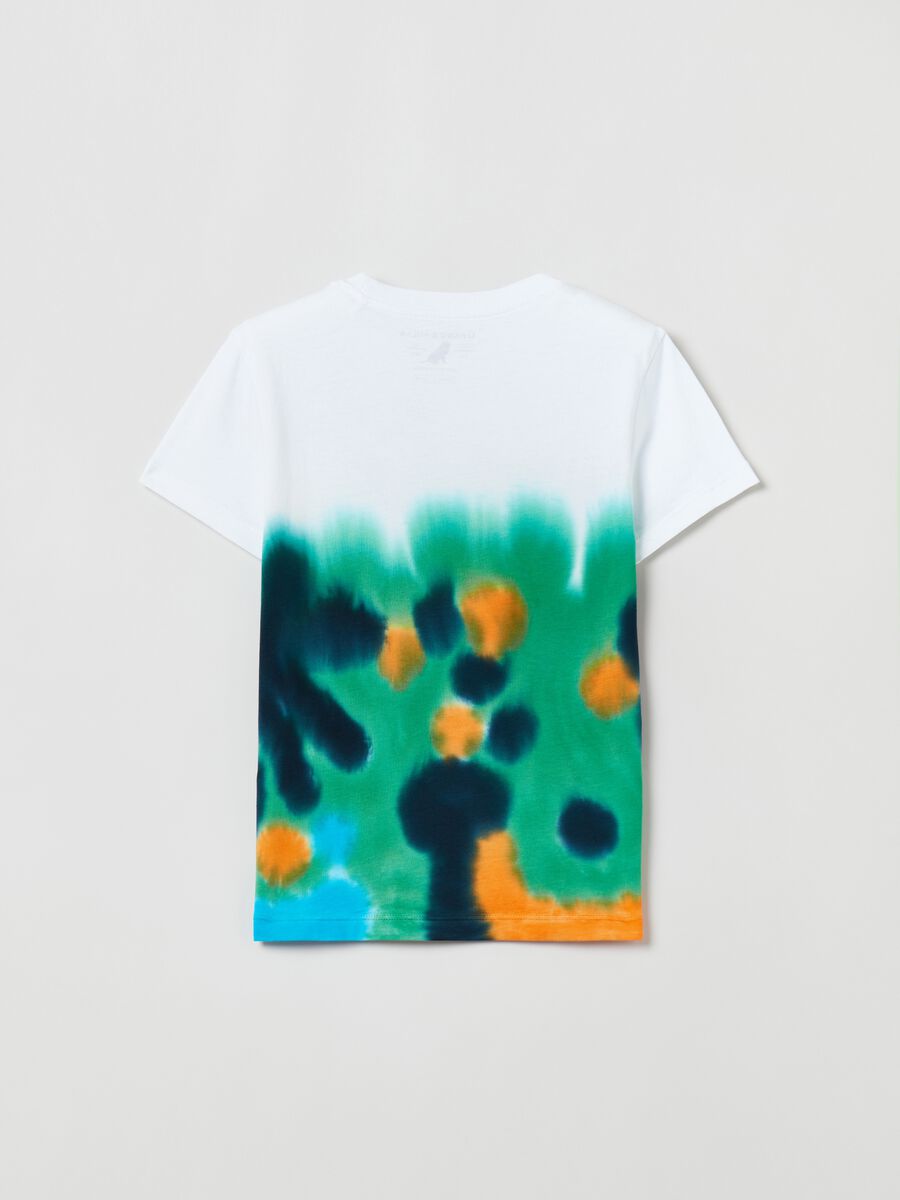 Tie-dye T-shirt with Grand&hills print_1