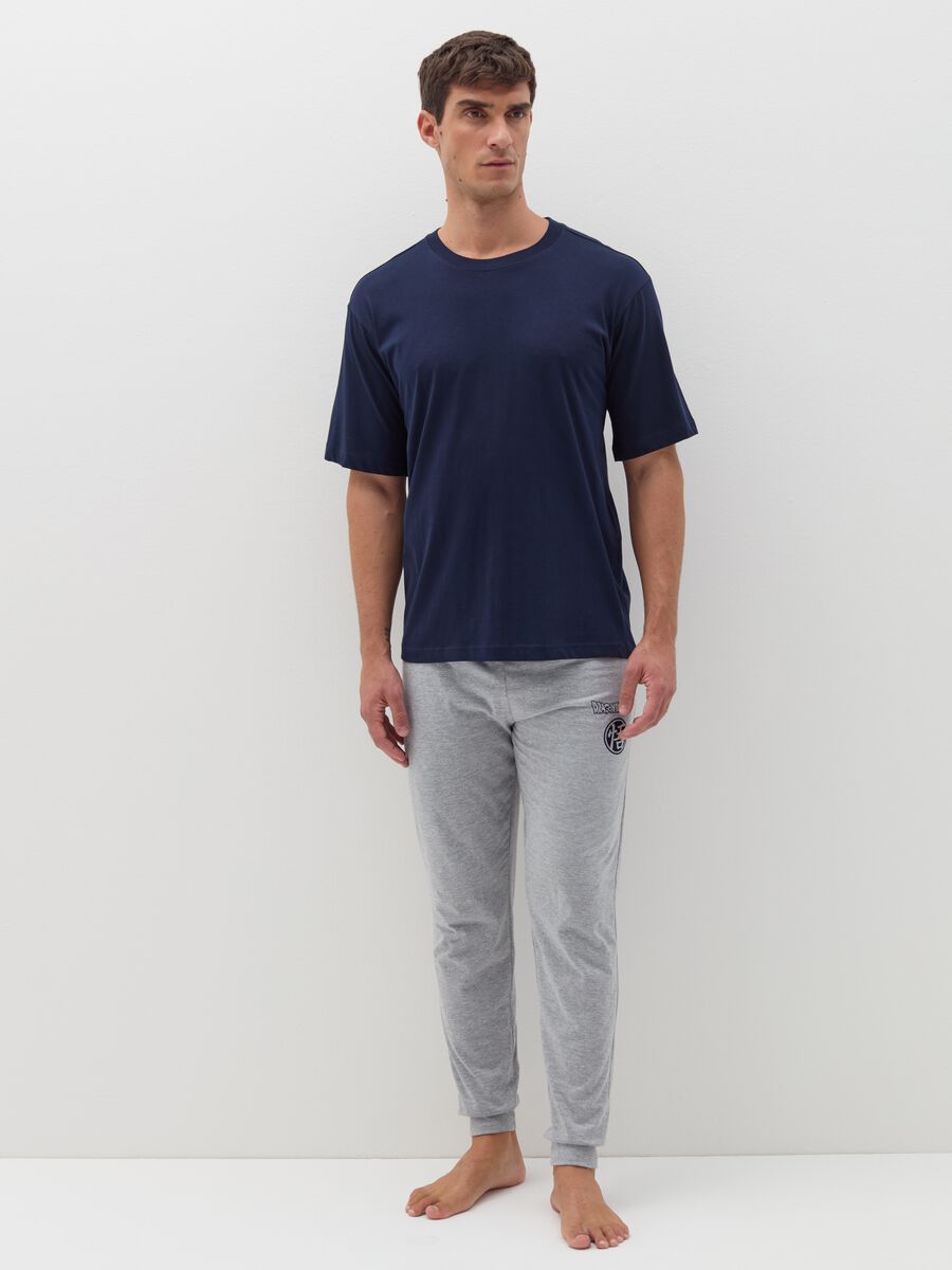 Relaxed-fit pyjama T-shirt in cotton_0