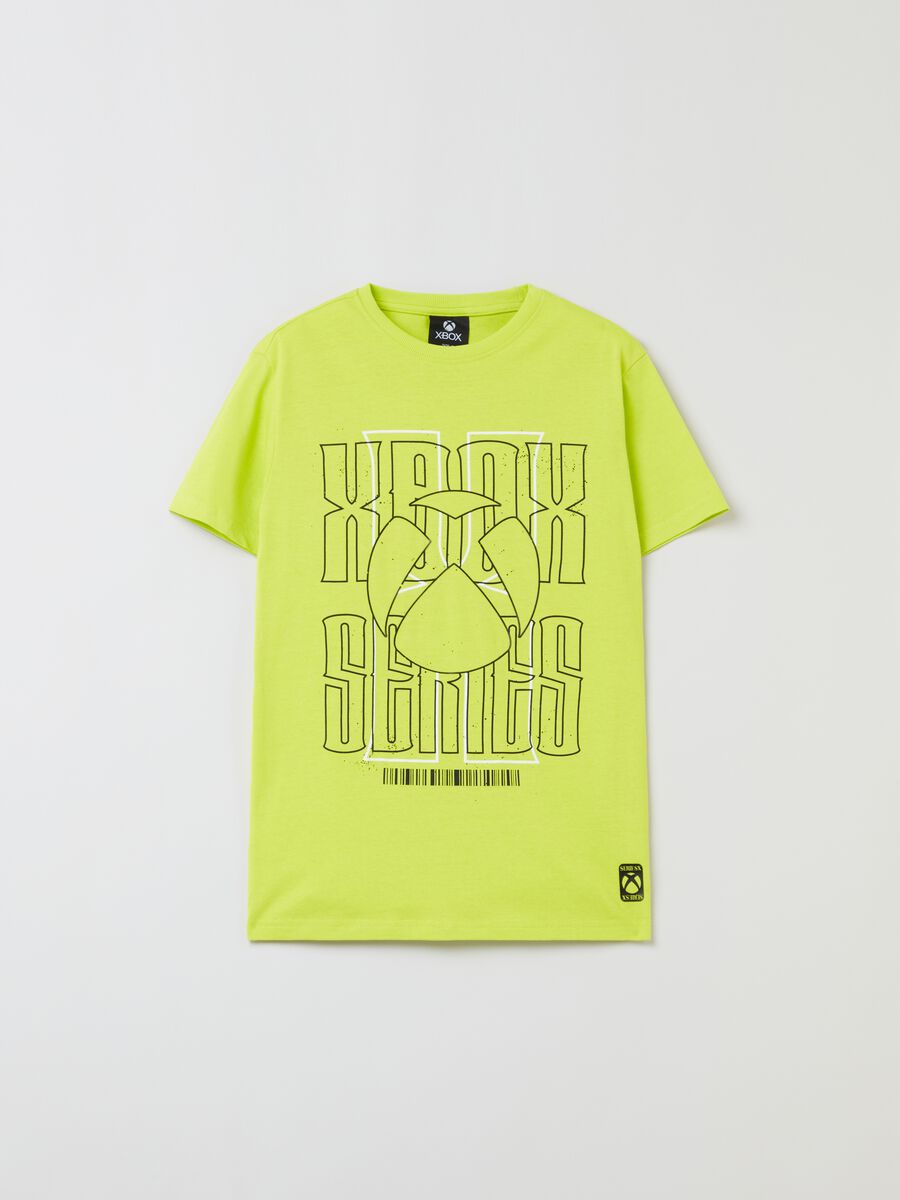 Cotton T-shirt with X-Box Series print_0