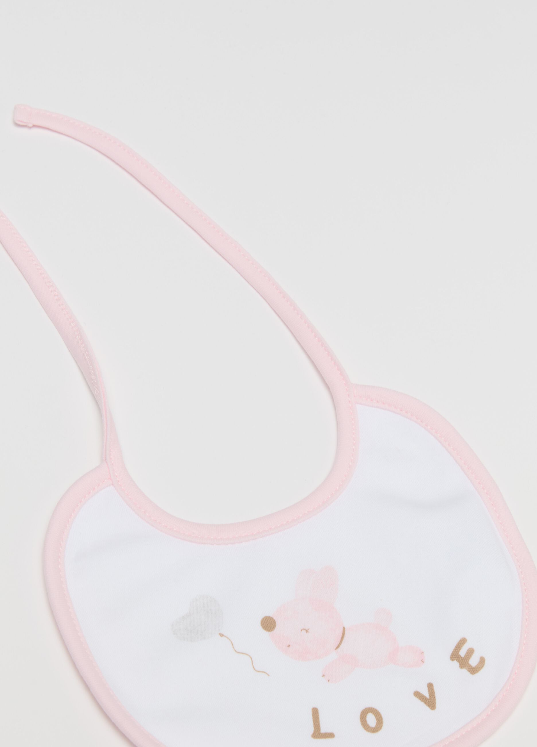 Two-pack bibs with puppies print