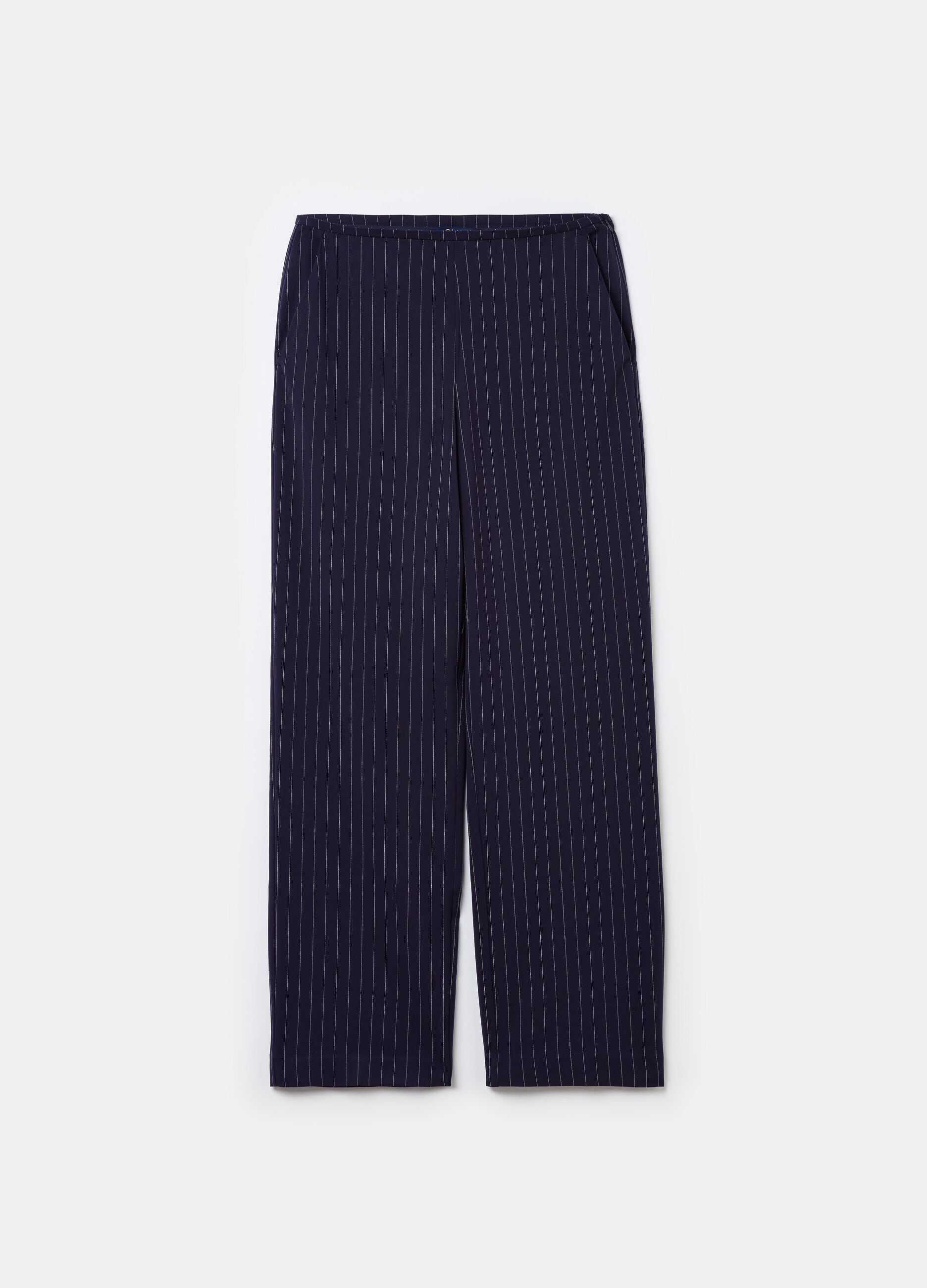 Straight-fit stretch trousers