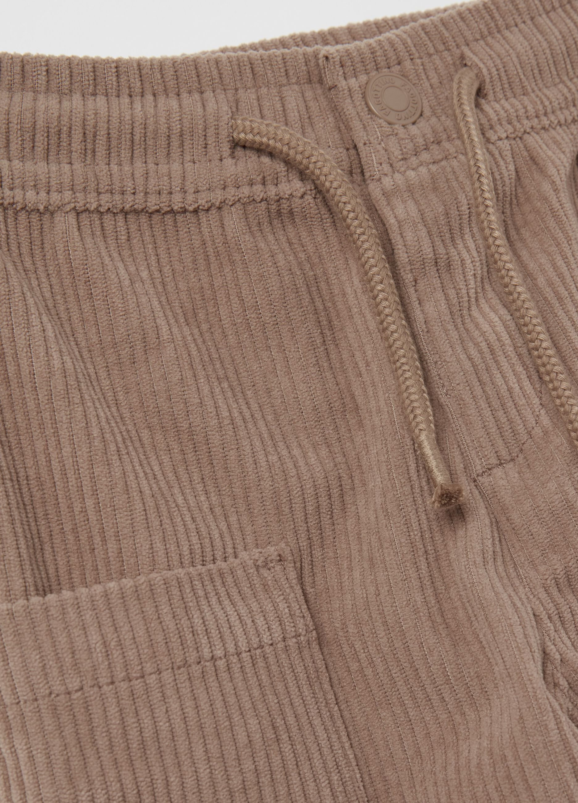 Corduroy jogger trousers with pockets