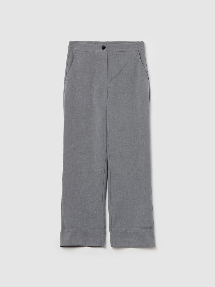 Straight-fit trousers with turn ups_4