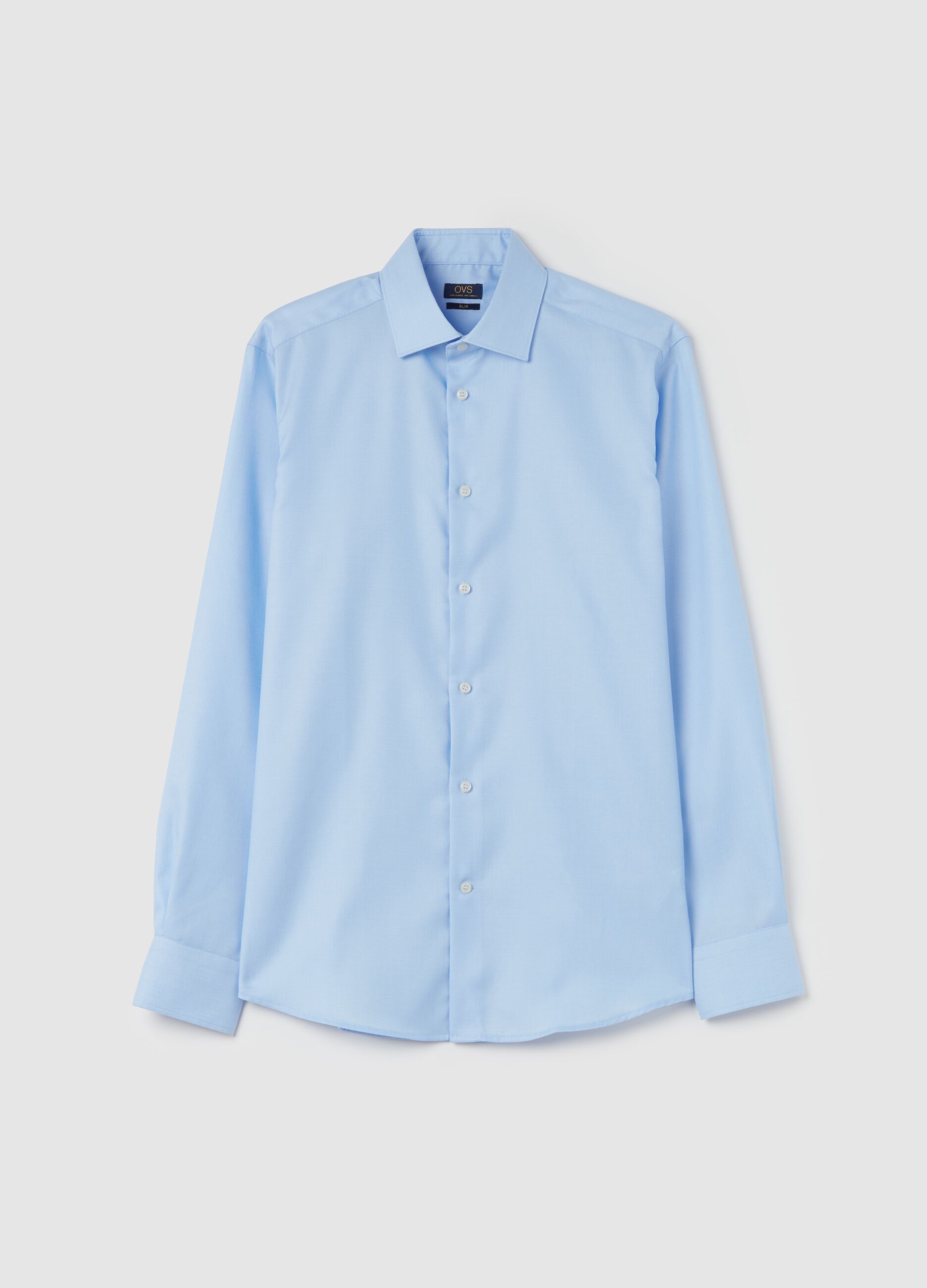 Slim-fit shirt in double-twist cotton