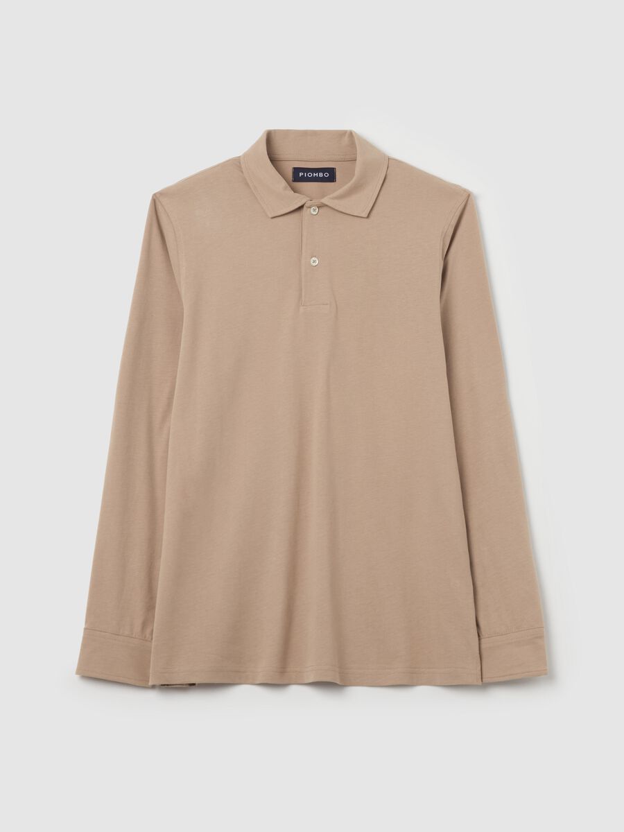 Contemporary long-sleeved polo shirt in organic cotton_4