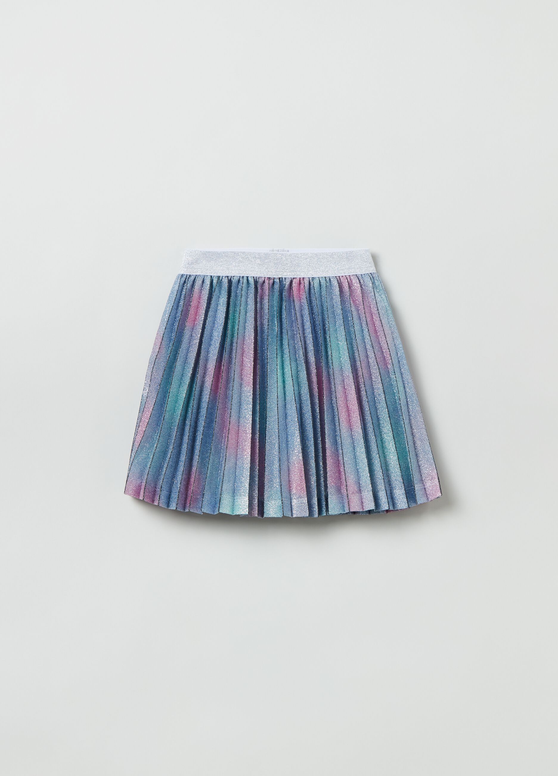 Pleated skirt with lurex