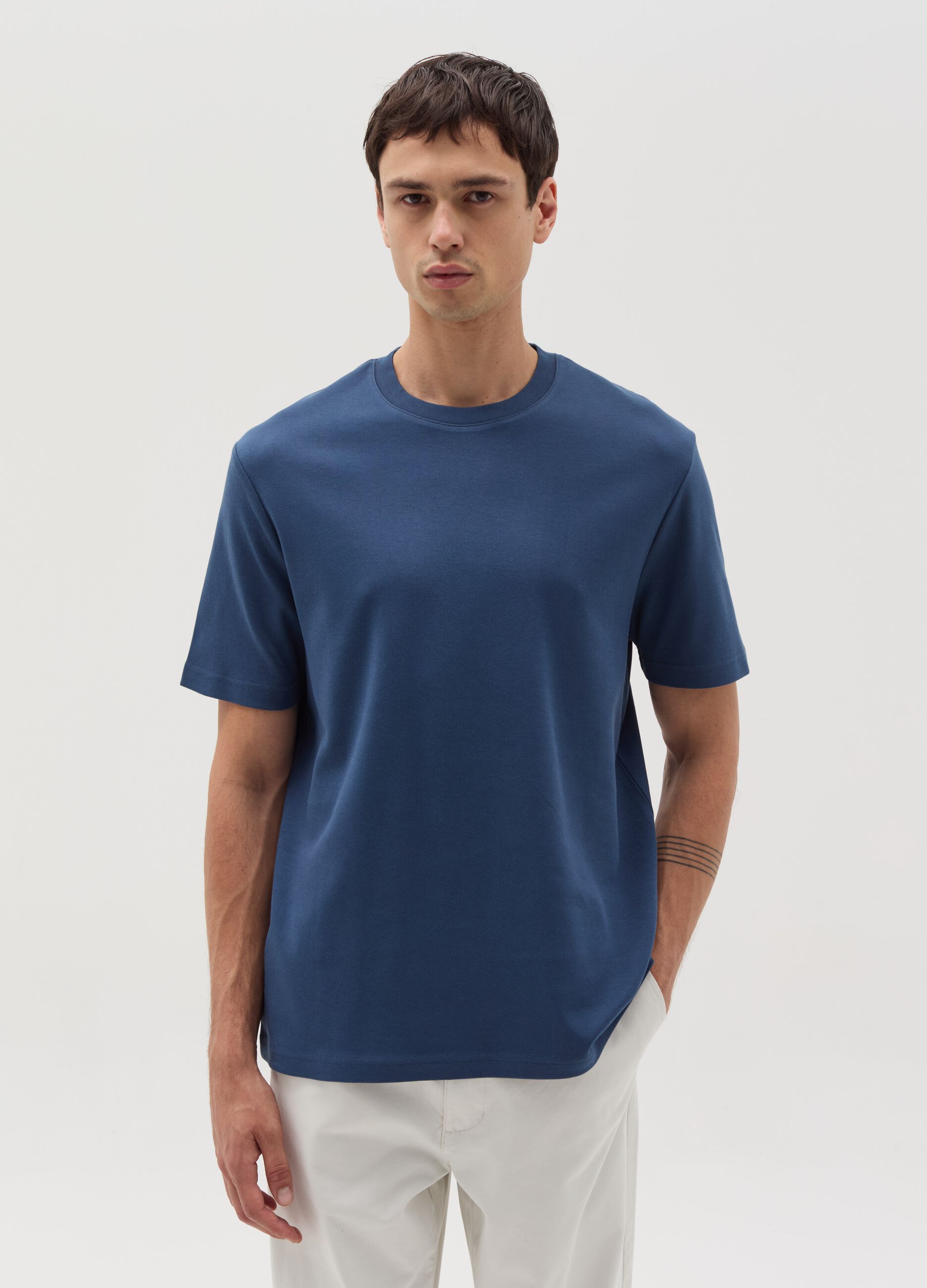 Interlock cotton T-shirt