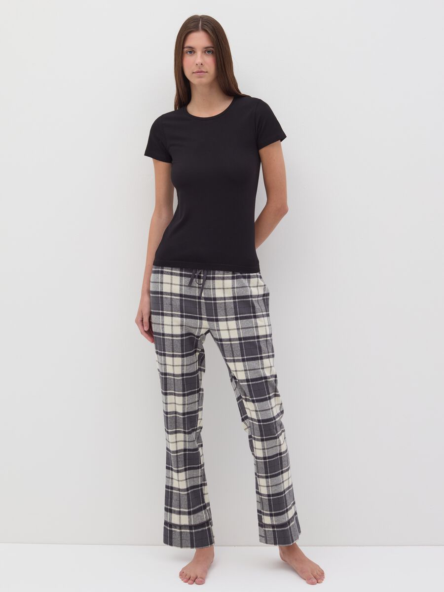 Check pyjama bottoms with lurex_0