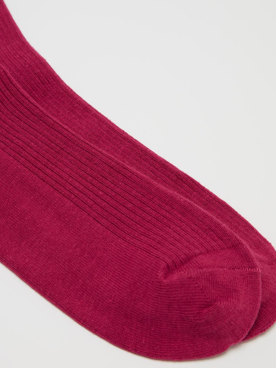 Stretch midi socks with ribbing_1