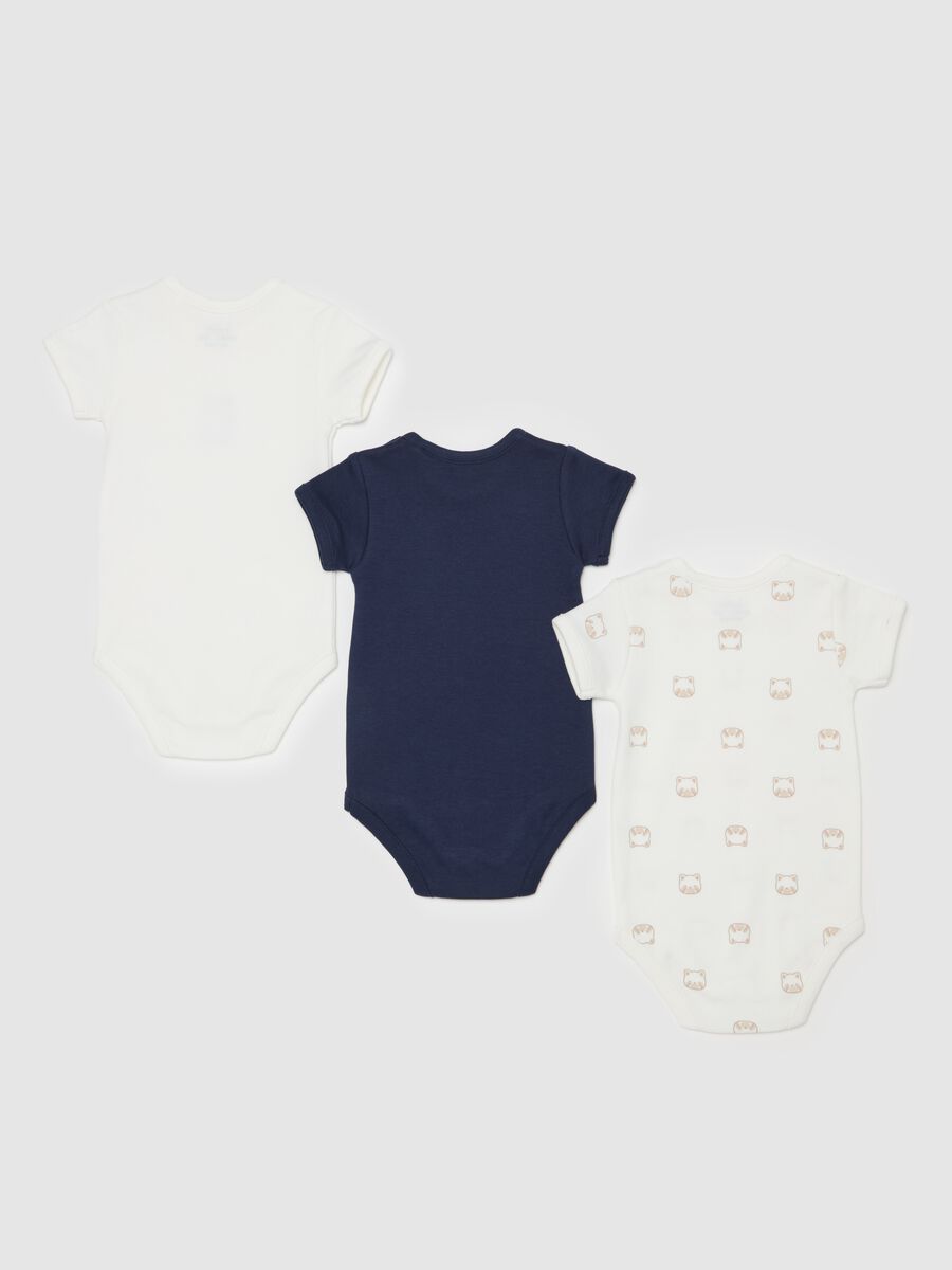 Three-pack bodysuits in organic cotton with print_1