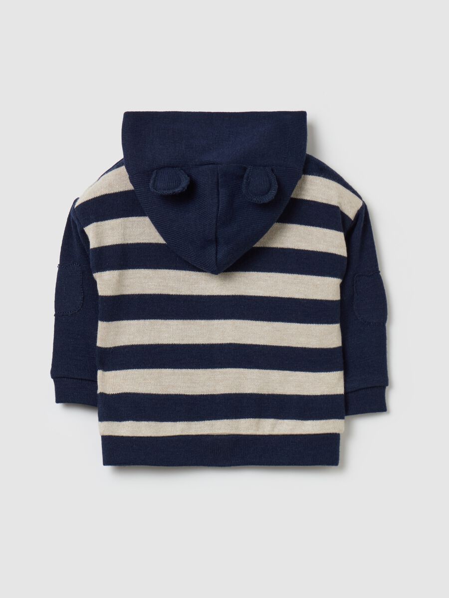 Striped full-zip cardigan with hood_1