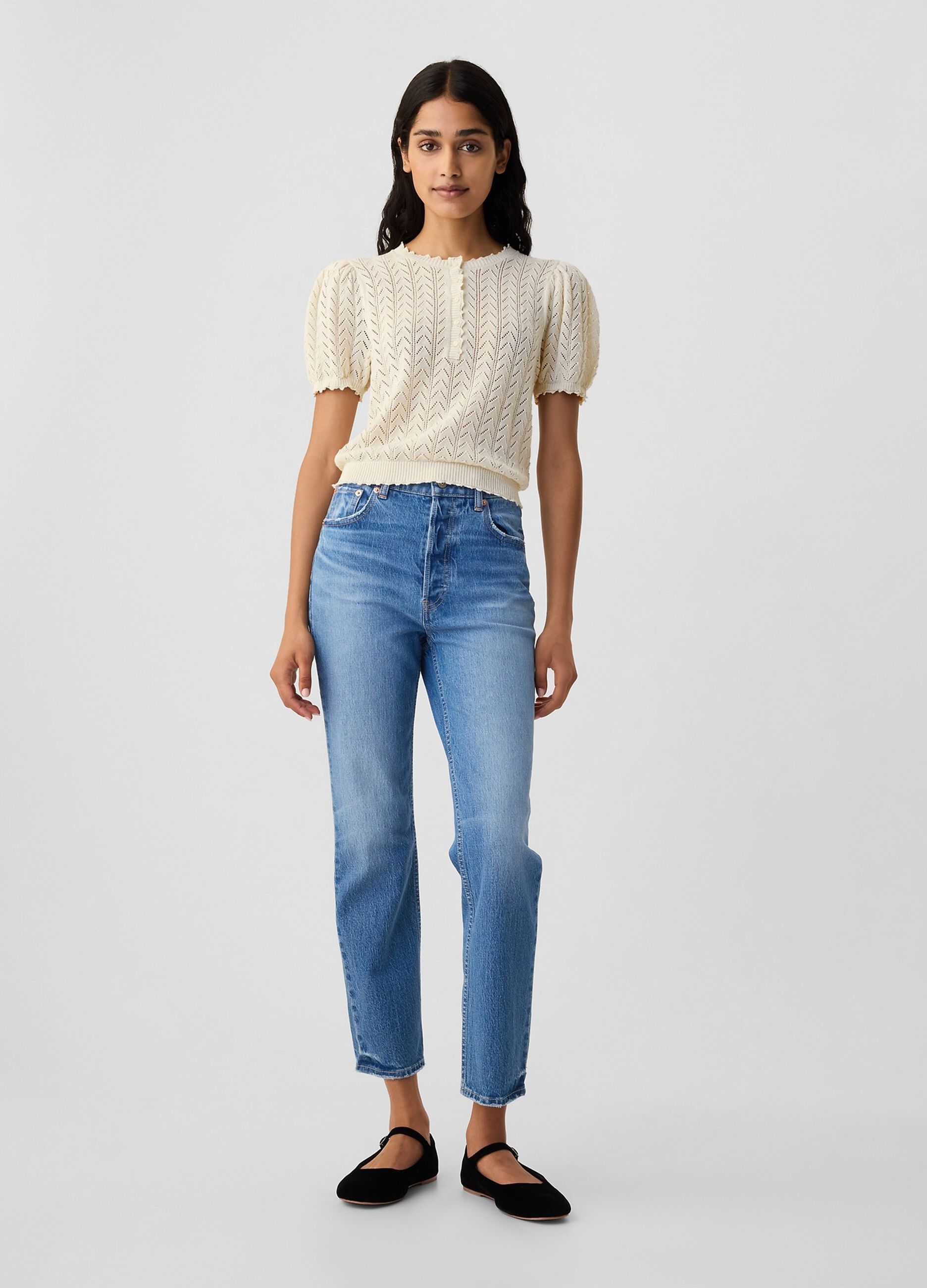 GAP for DÔEN pointelle-knit top