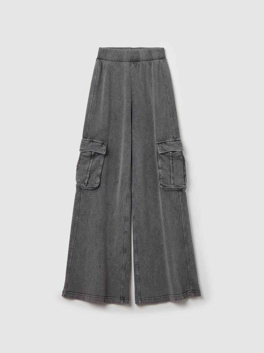 Wide-leg cargo trousers_0