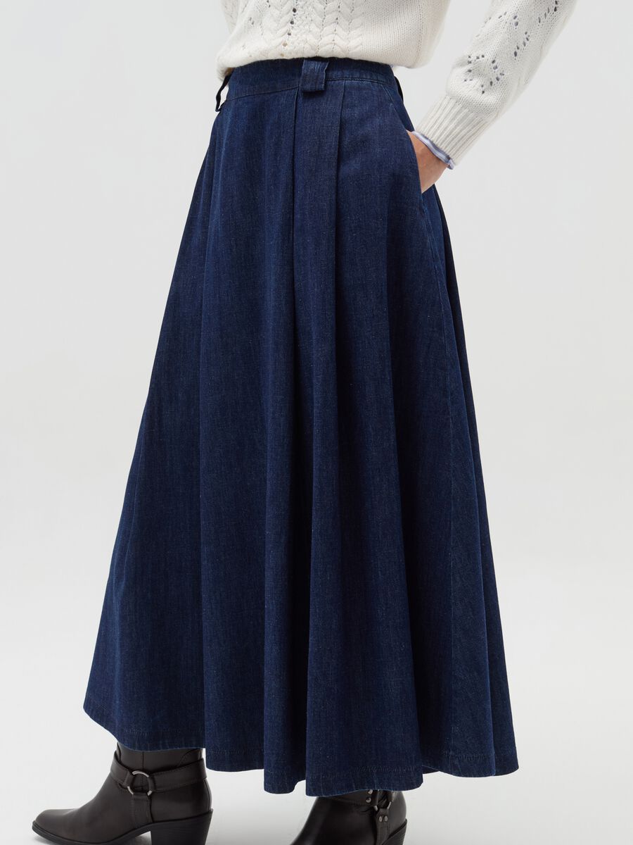 Denim full skirt_1