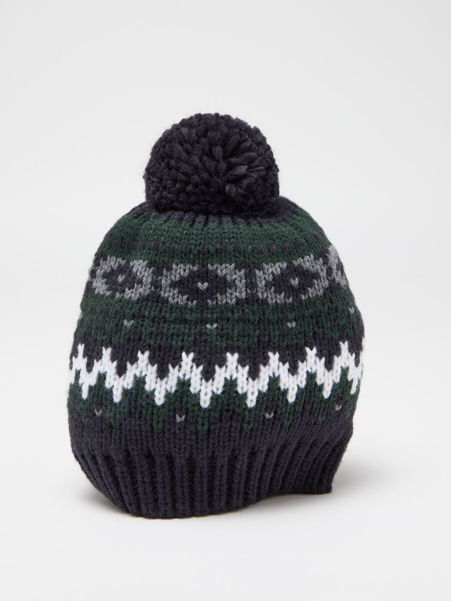 Bobble hat with jacquard motif_2