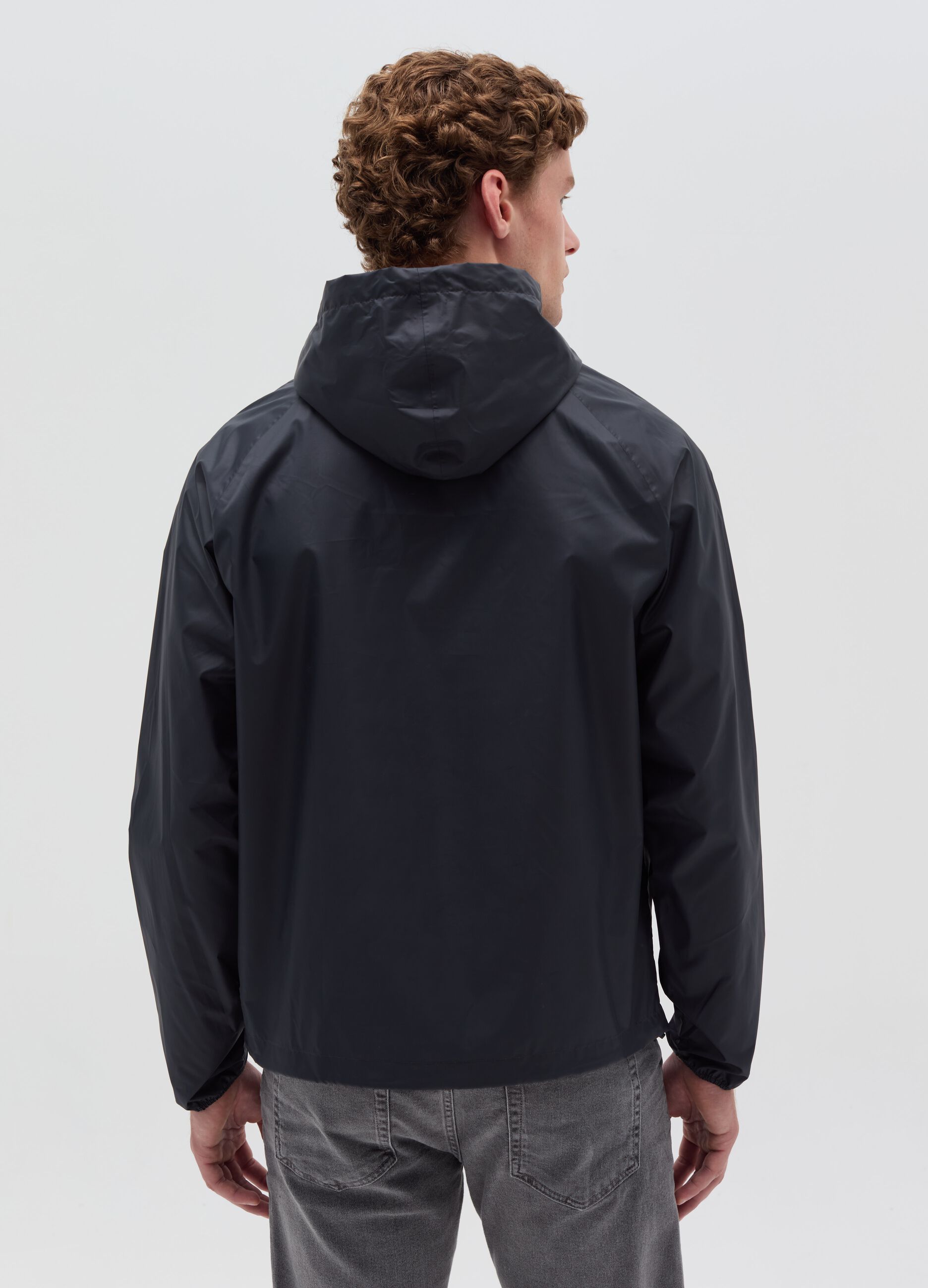 Essential waterproof half-zip jacket