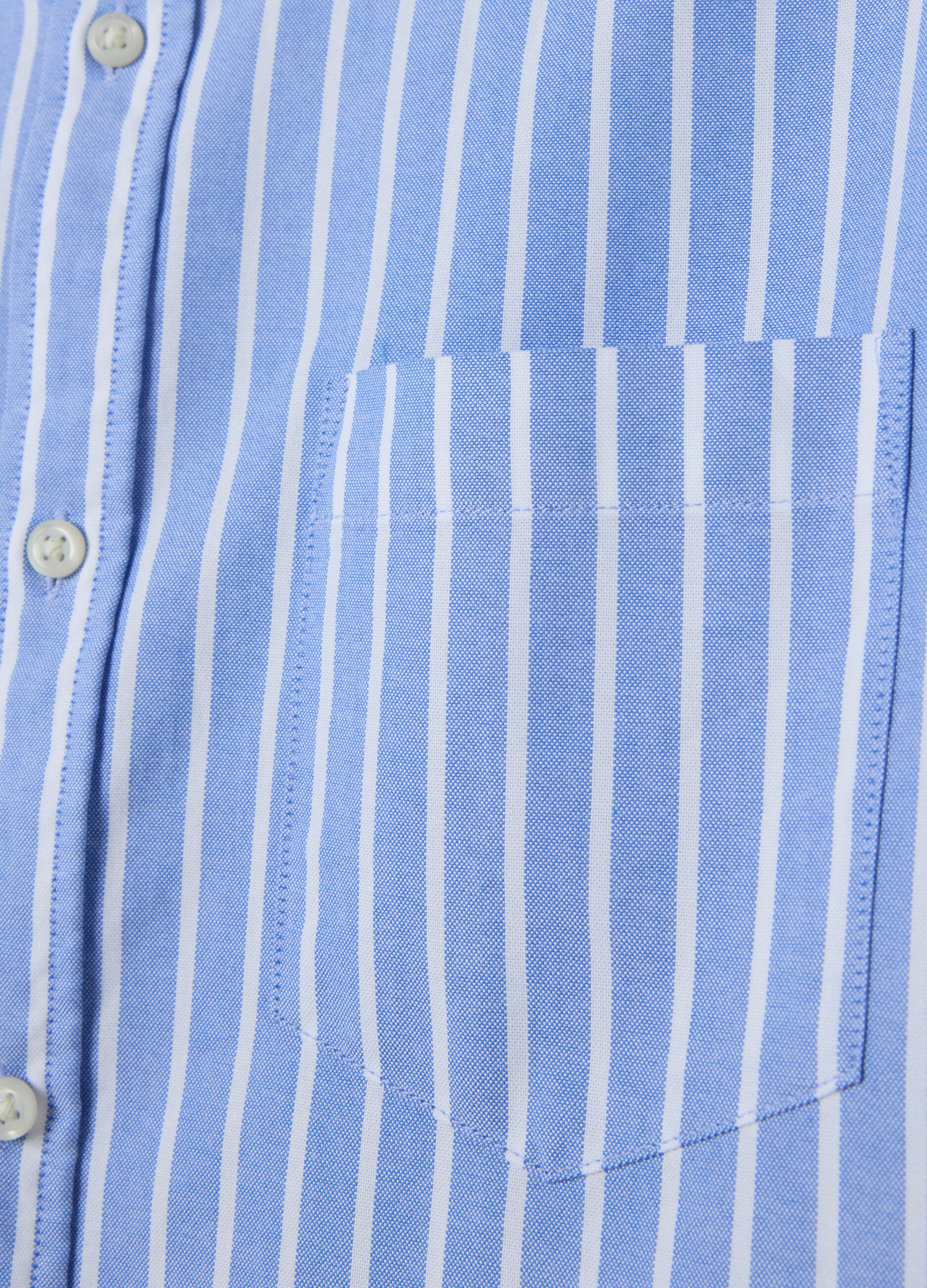 Regular-fit shirt in striped Oxford cotton