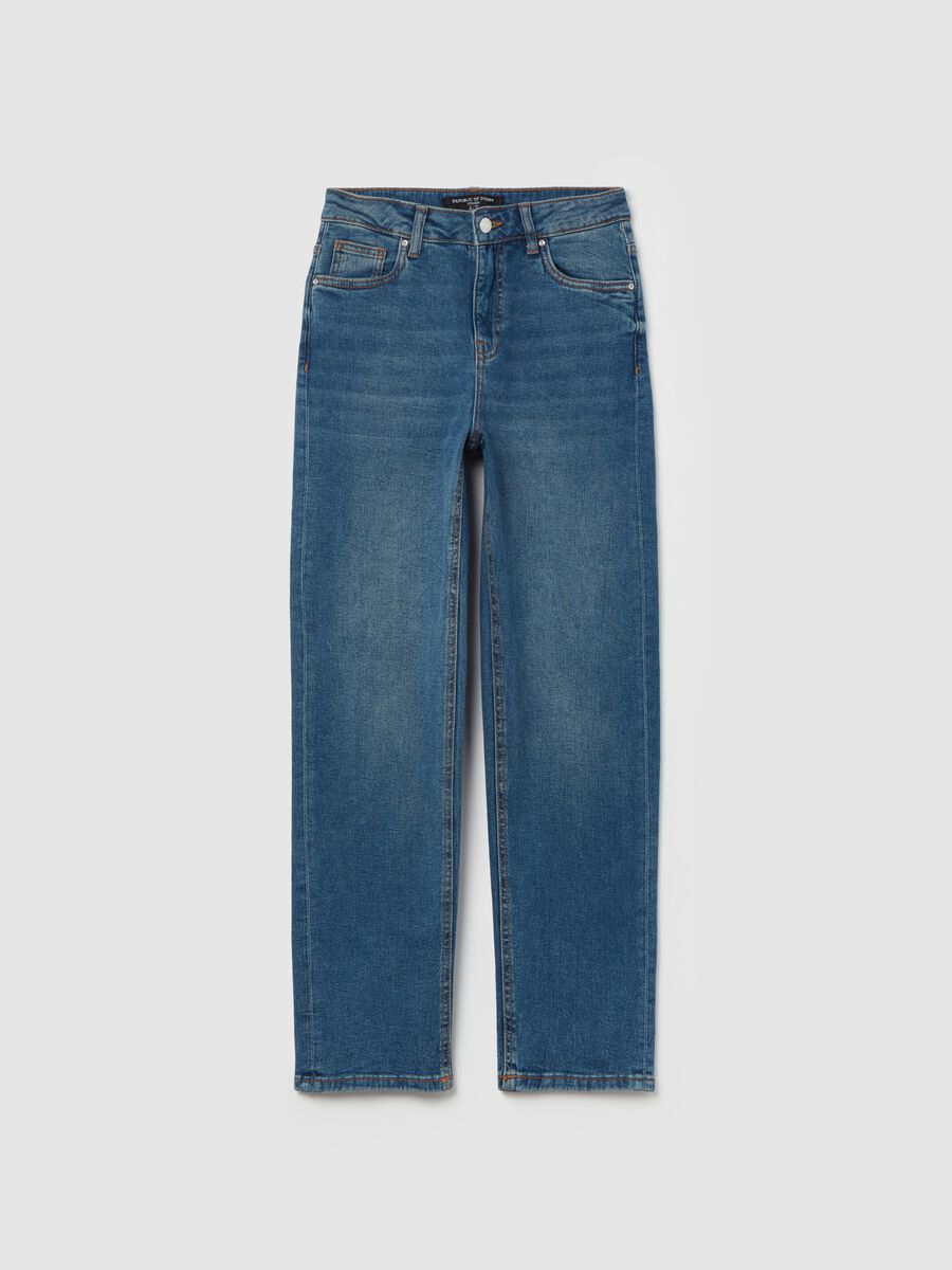 Straight-fit stretch jeans with five pockets_4