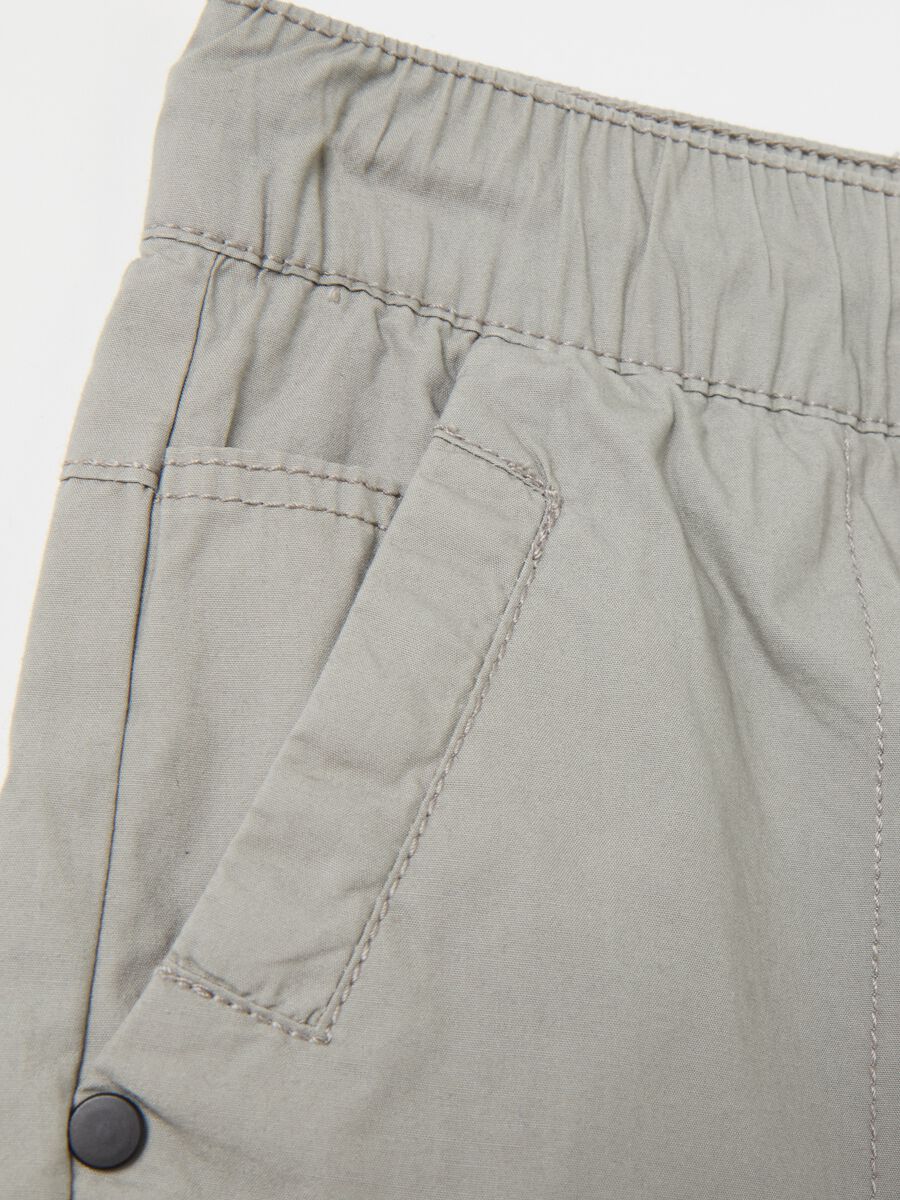 Cargo joggers in cotton with drawstring_3