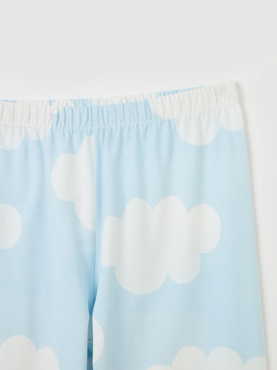 Full-length pyjamas with cloud print_3