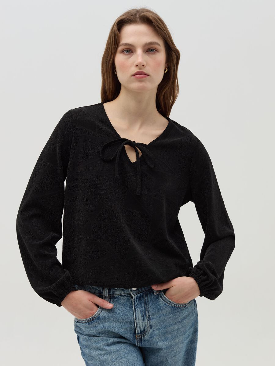 Long-sleeved T-shirt in lurex_1