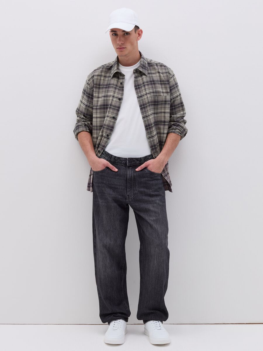 Chequered flannel shirt with pocket_0