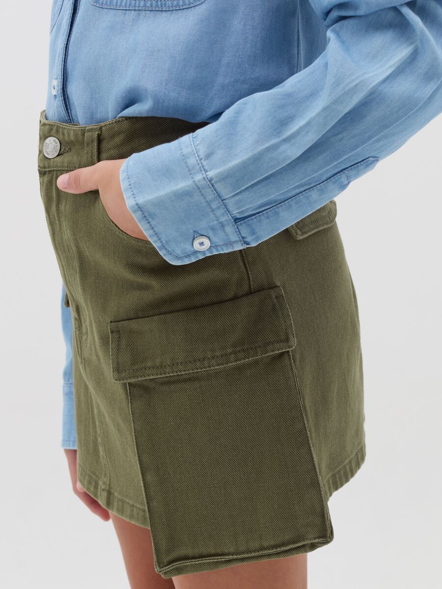 Cargo miniskirt in denim_2