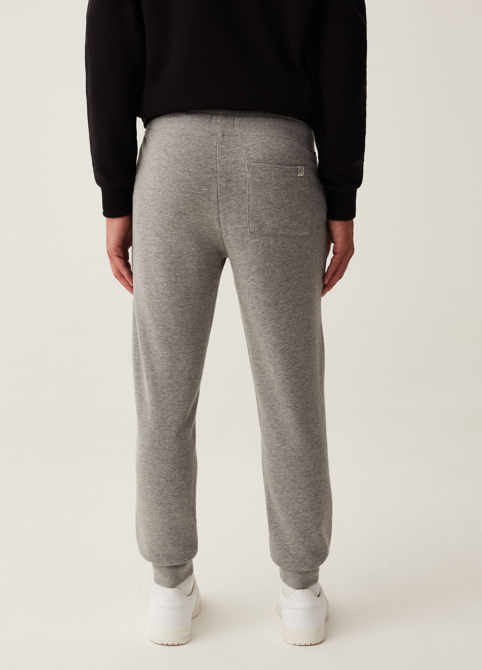 Fleece joggers with print