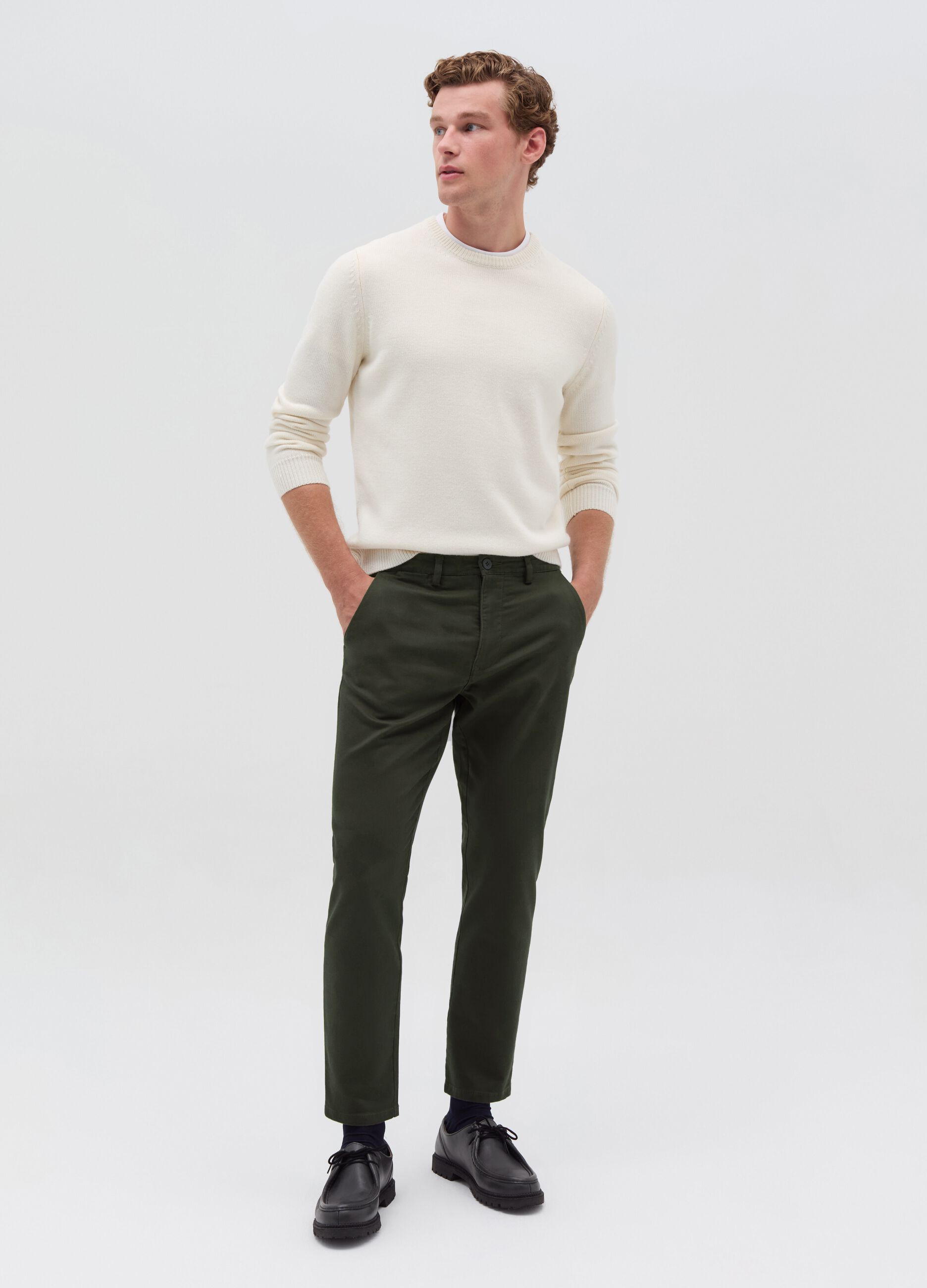 Stretch cotton chinos