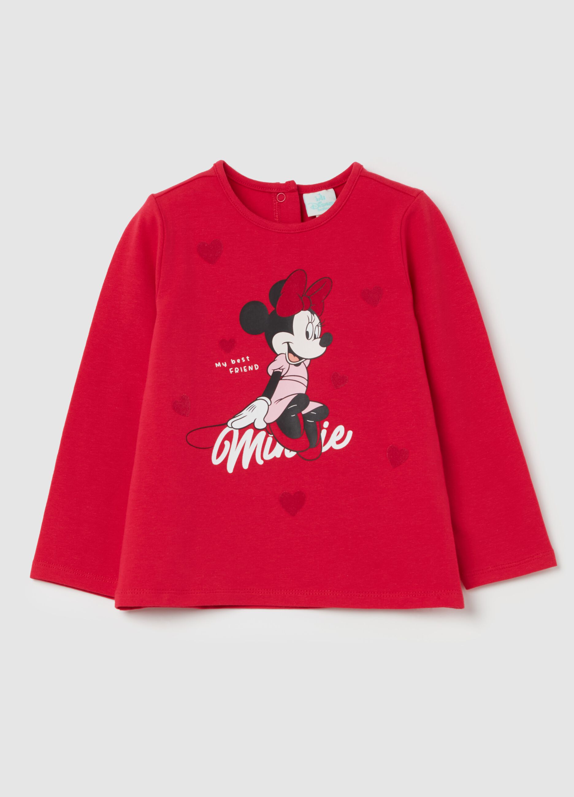 T-shirt with long sleeves and Minnie Mouse print