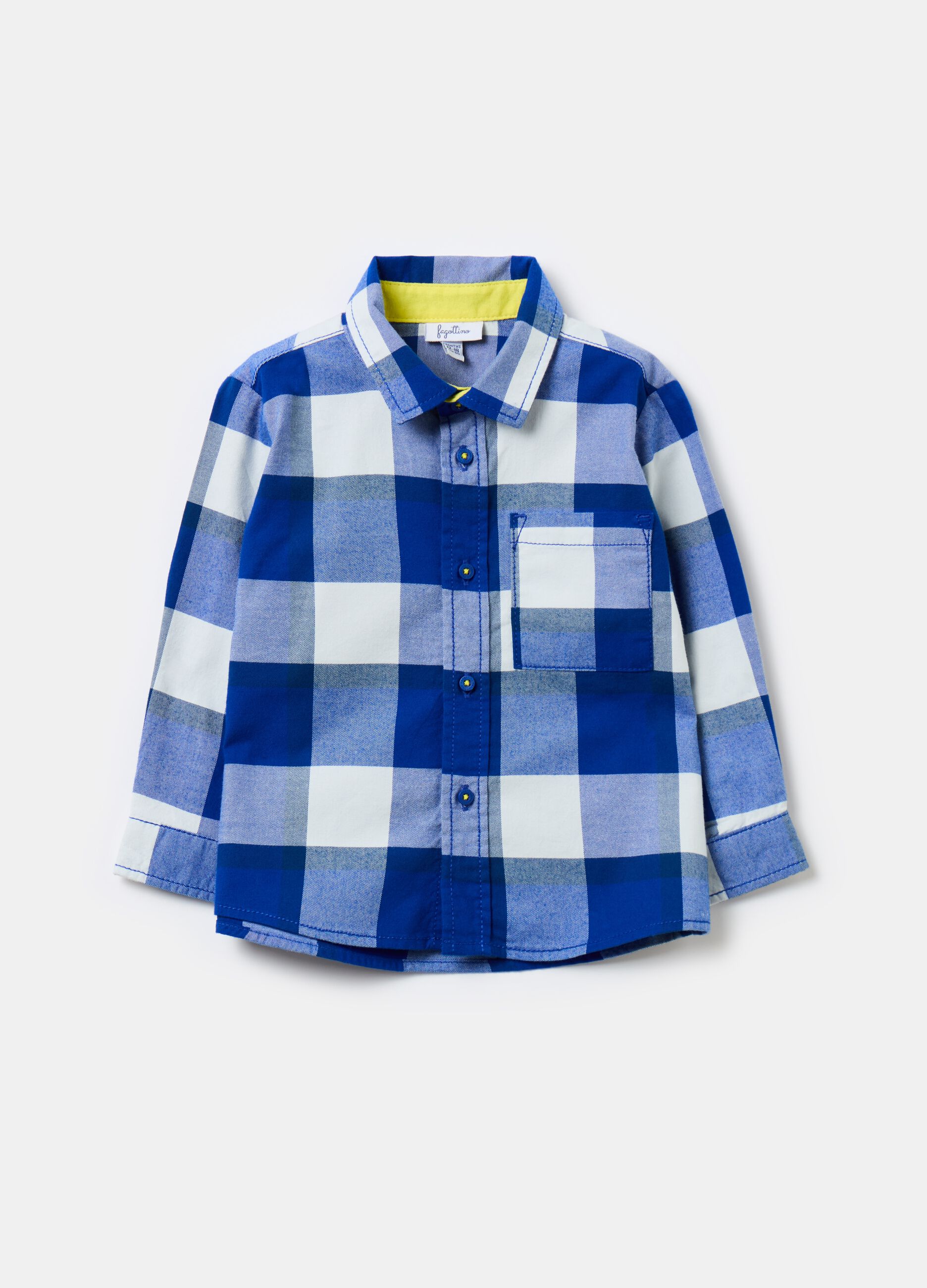 Flannel shirt with a chequered print