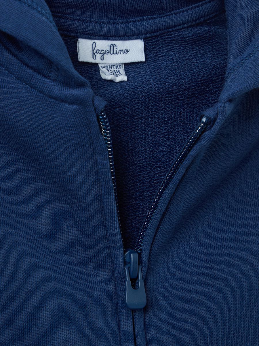 Full-zip sweatshirt in French terry with hood_2