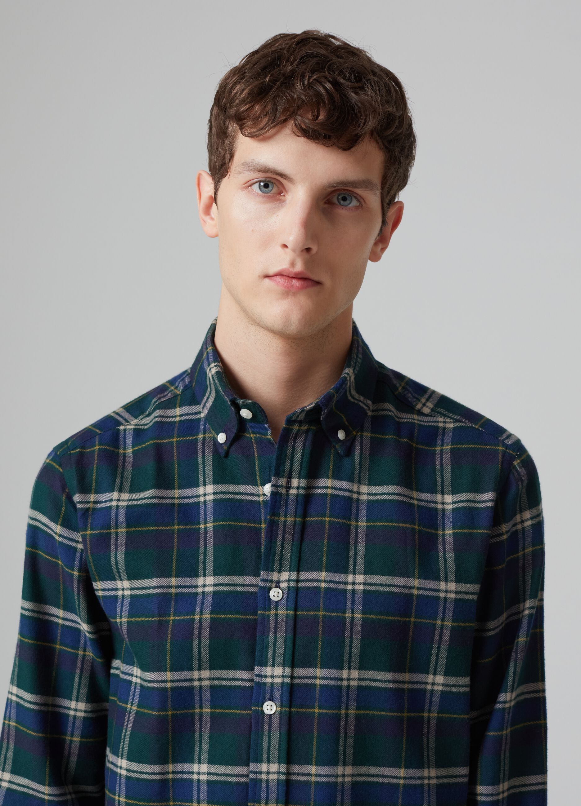 Flannel shirt with check pattern