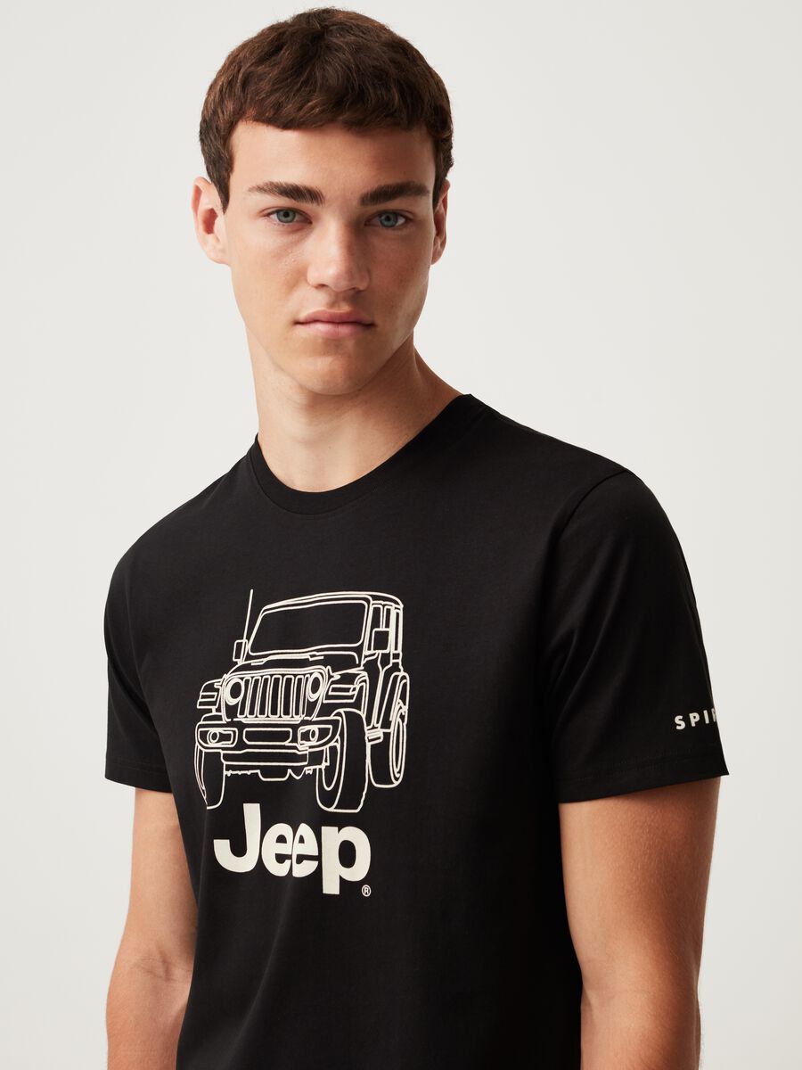 Cotton T-shirt with Jeep print_1