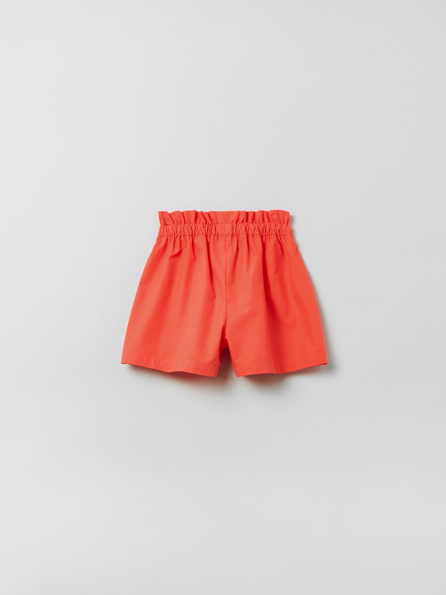 Poplin shorts with drawstring_1