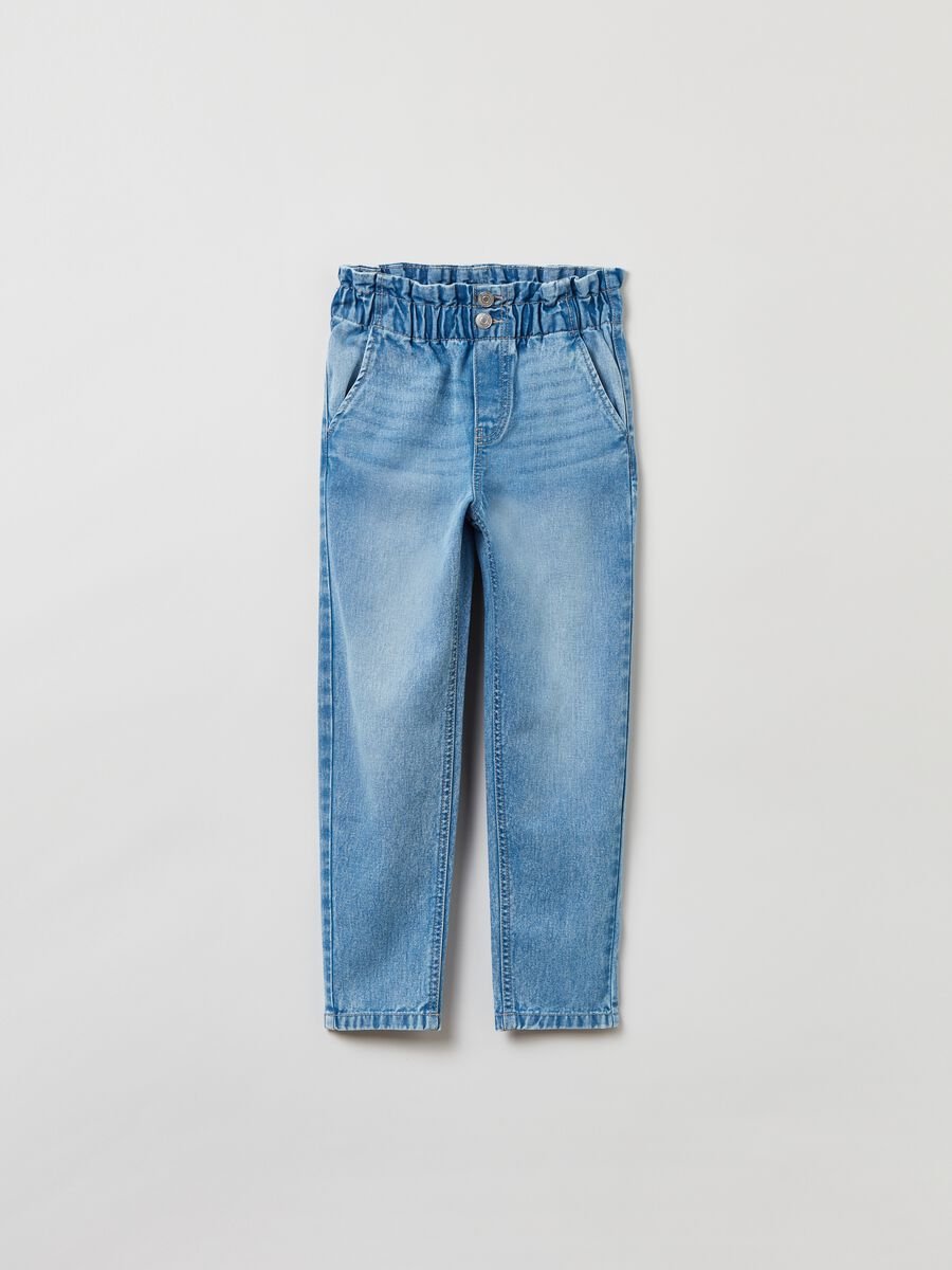 Paper bag jeans with pockets_0
