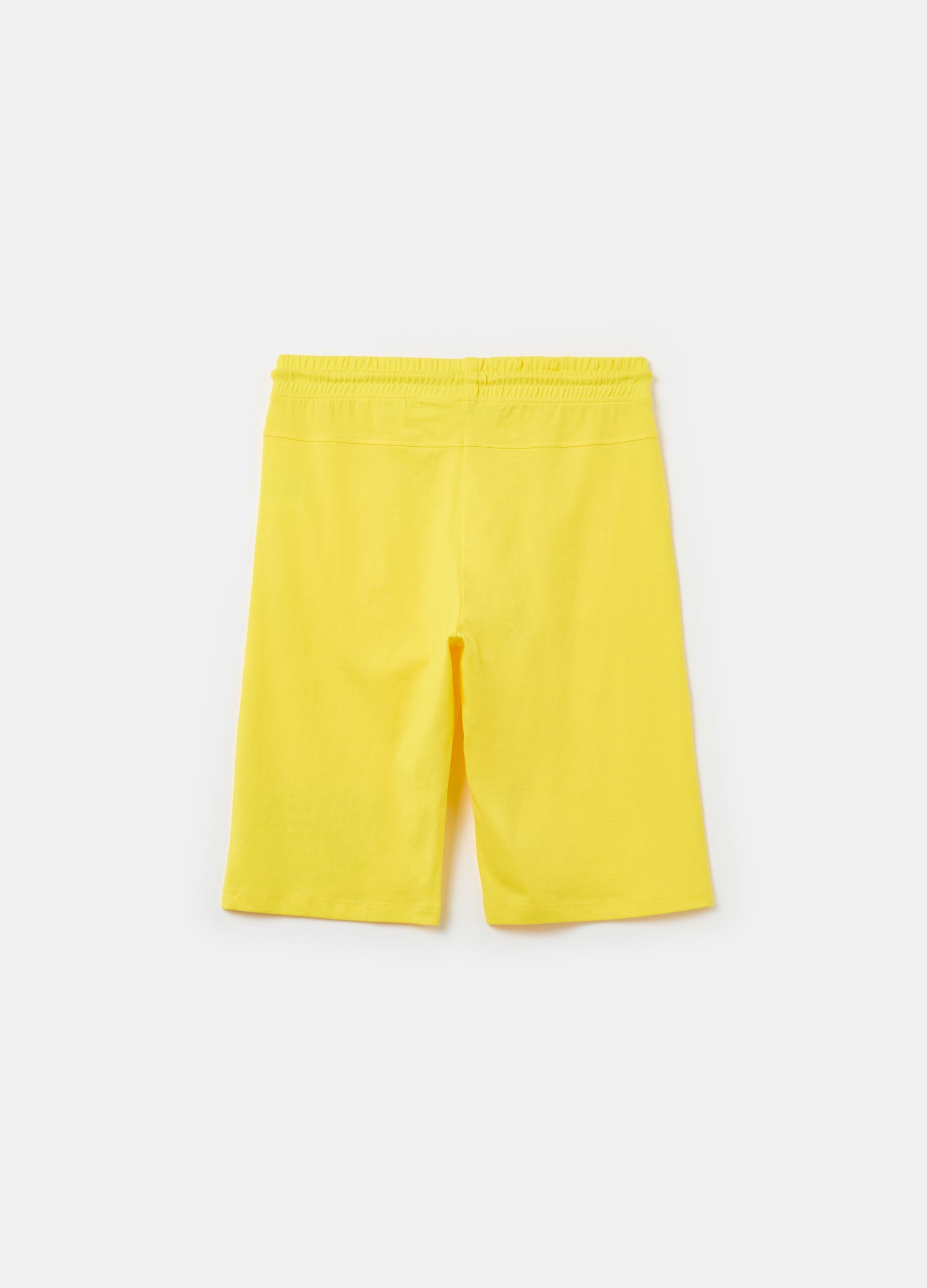 Bermuda shorts in fleece with college print