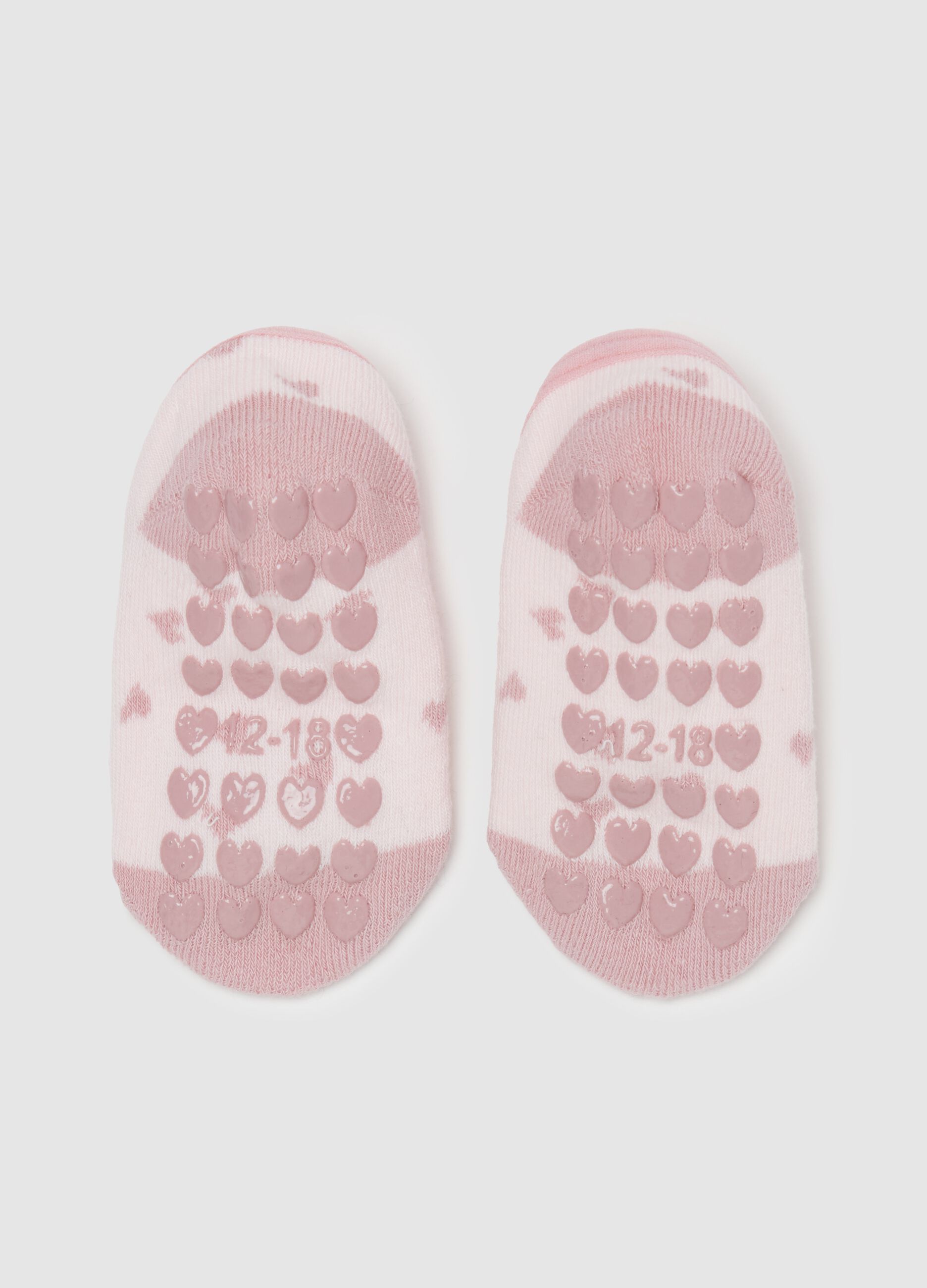 Slipper socks with teddy bear design